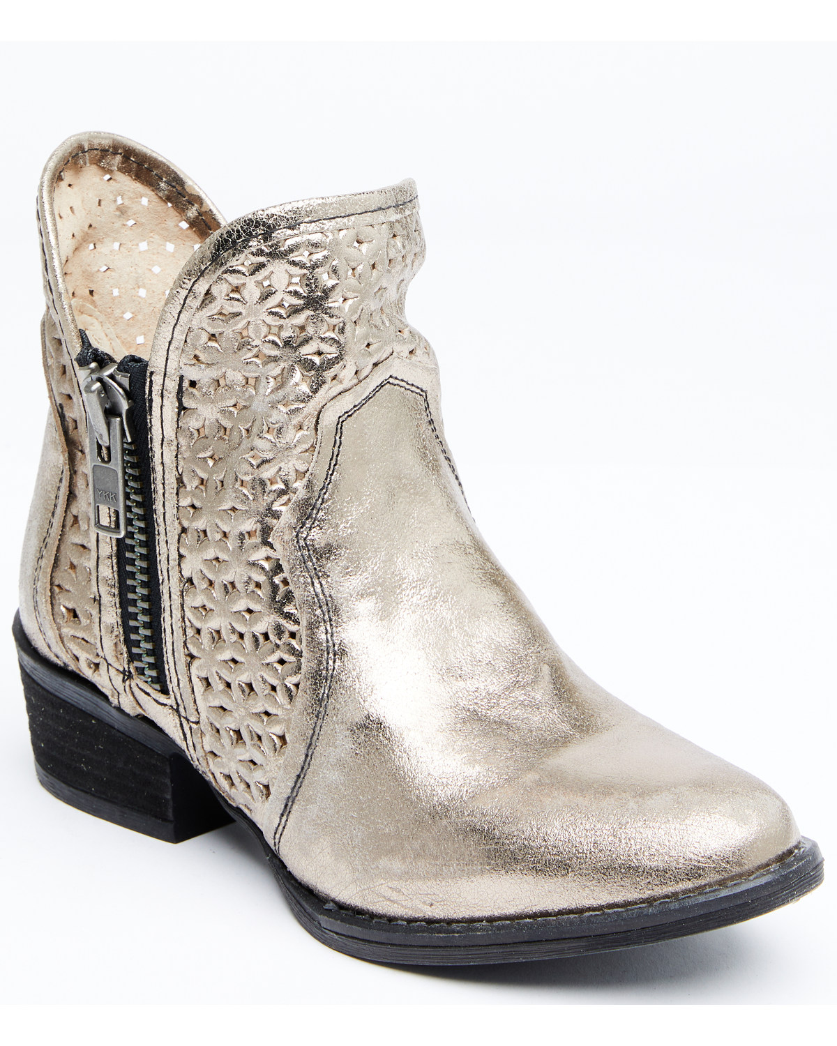 ladies silver booties