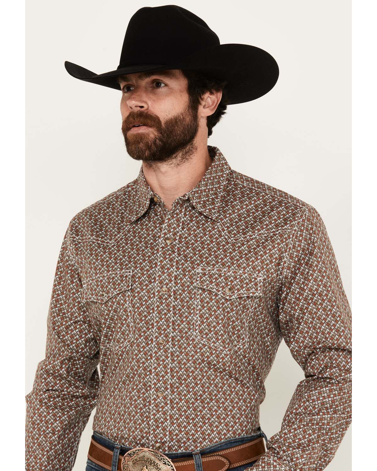 Wrangler 20X Men's Printed Long Sleeve Snap Western Shirt - Tall