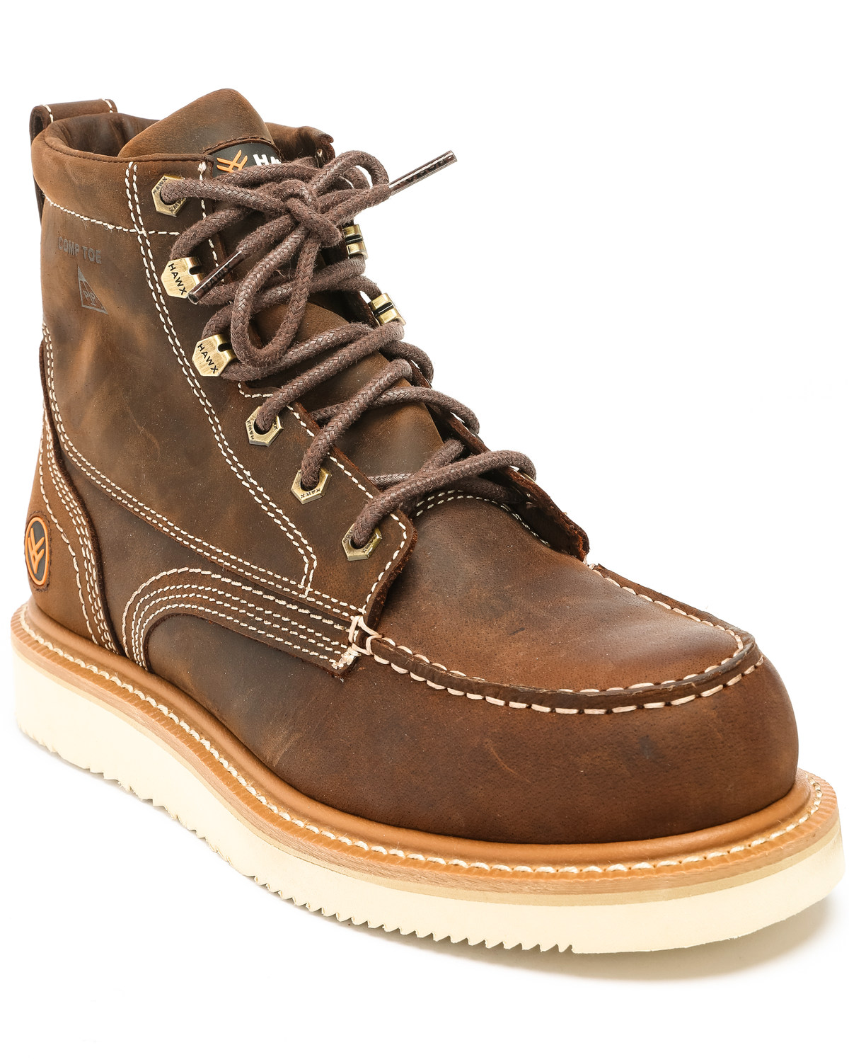 wedge construction boots