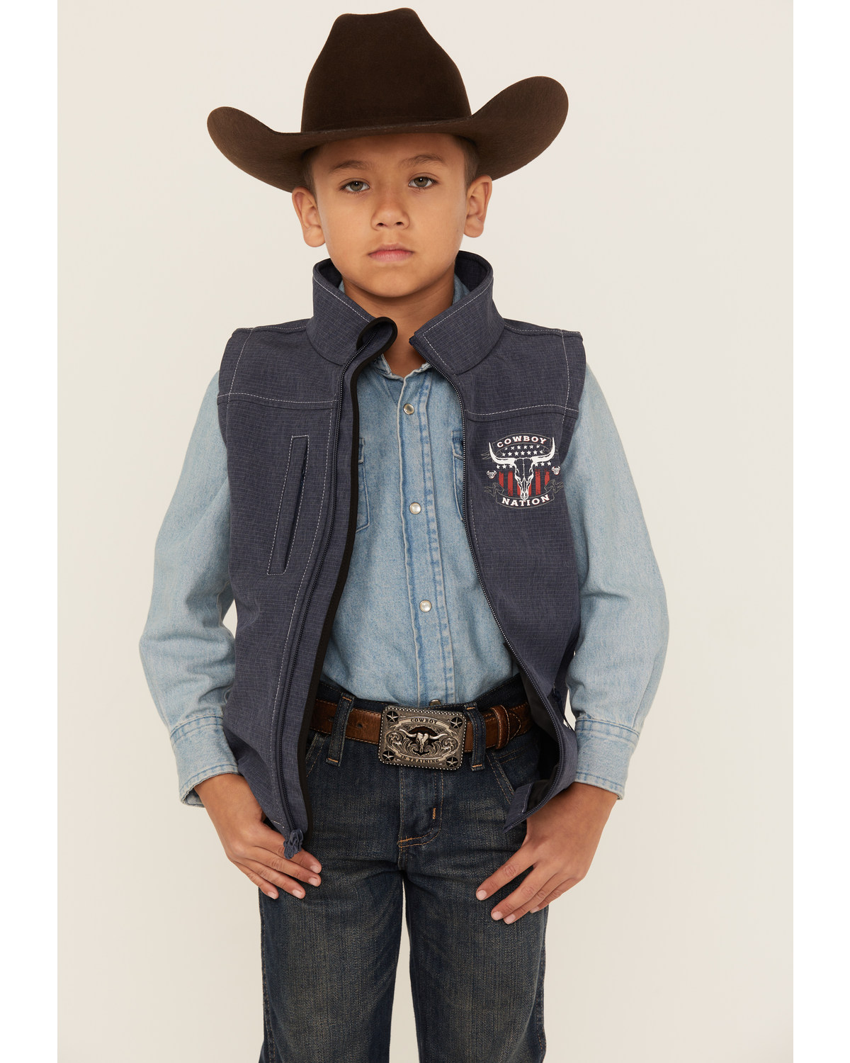 Cowboy Hardware Boys' Nation Poly Shell Vest