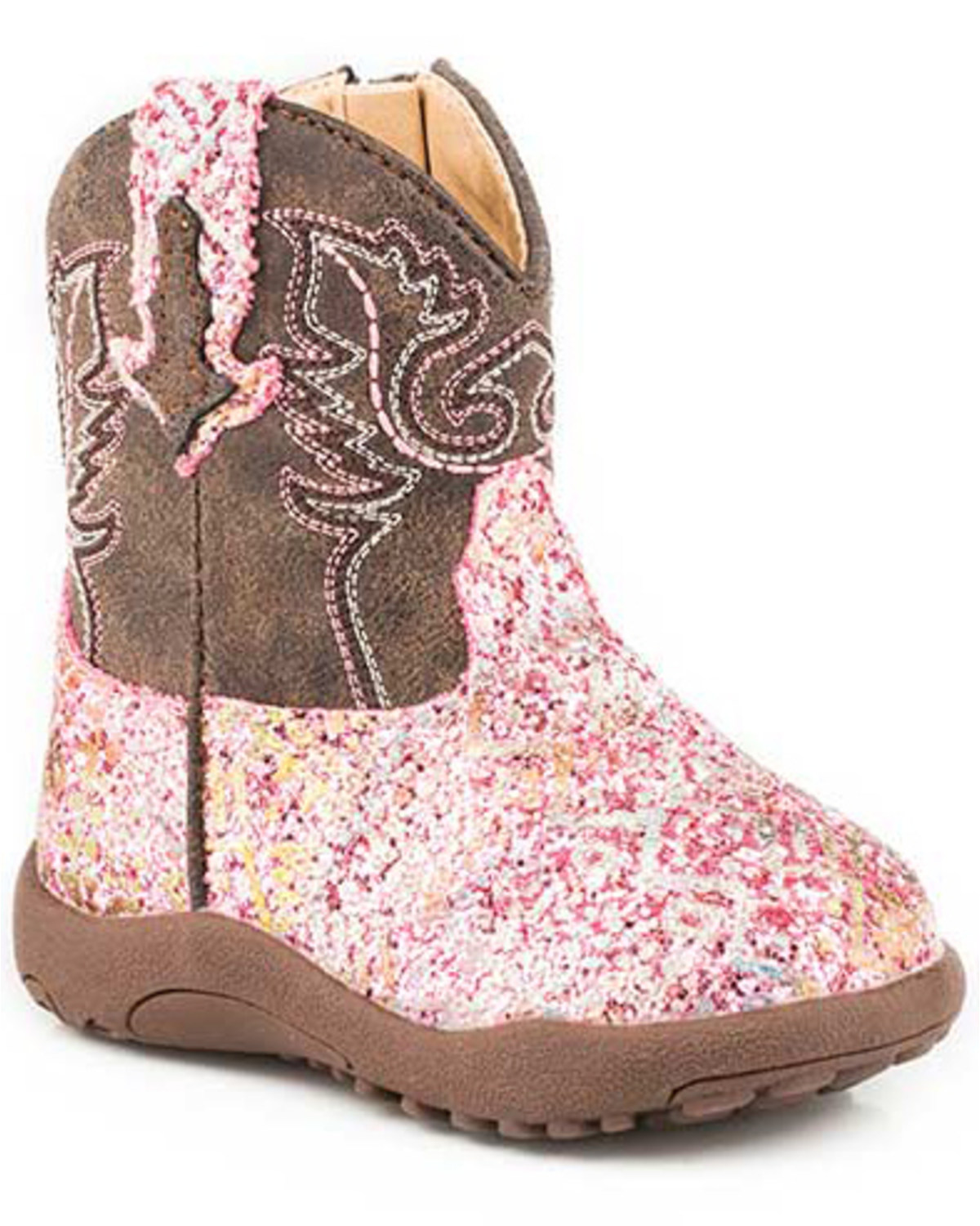 Roper Infant Girls' Glitter Aztec Western Boots - Round Toe | Boot Barn