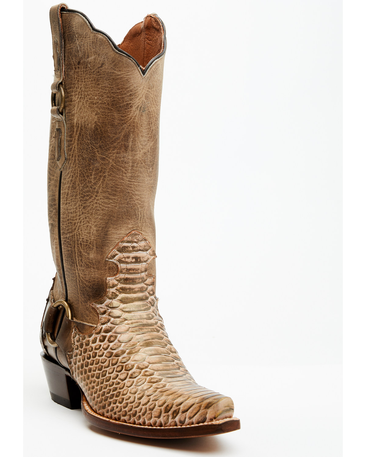 Dan Post Women's Faux Python Tall Western Boots - Snip Toe