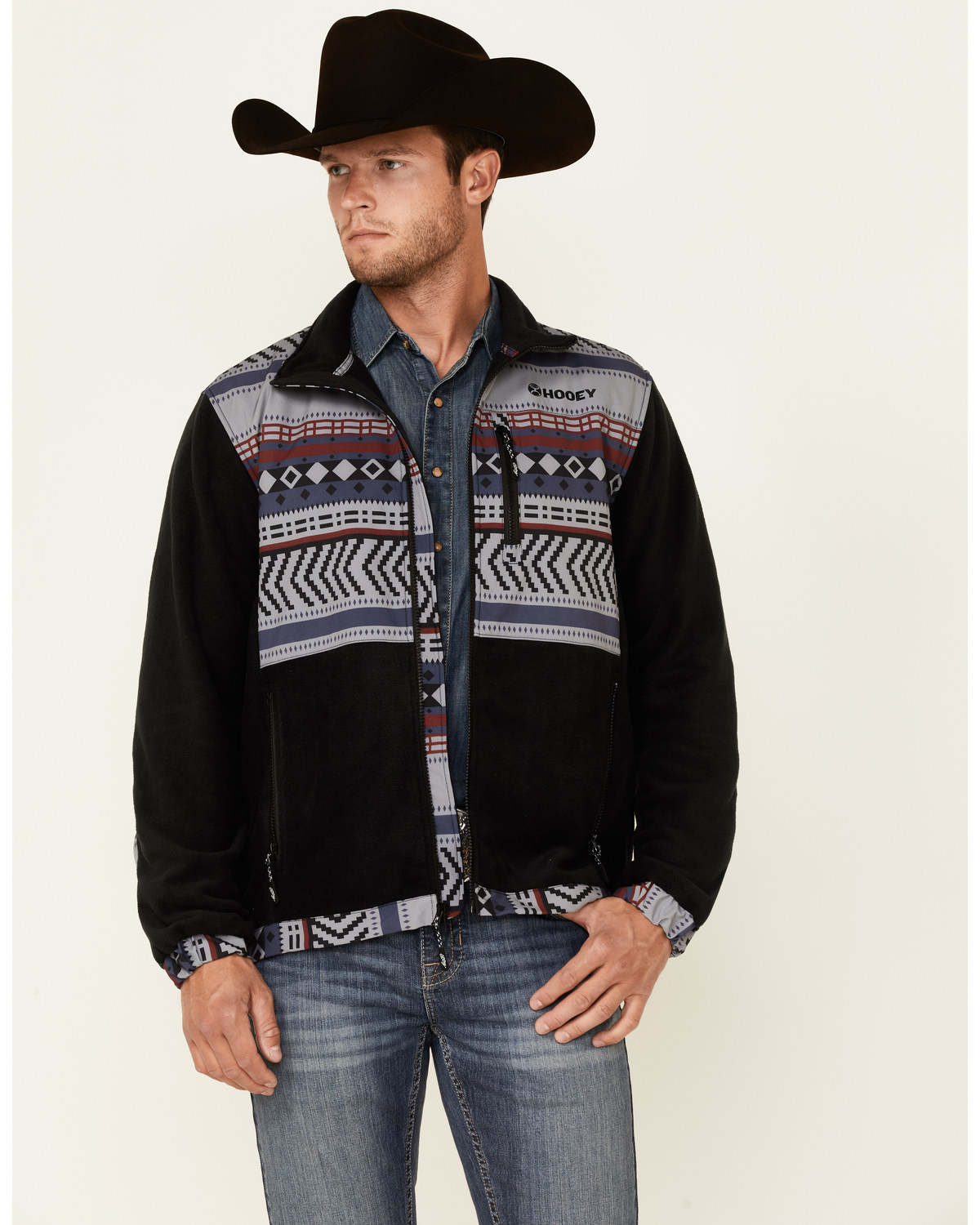 mens western print jacket