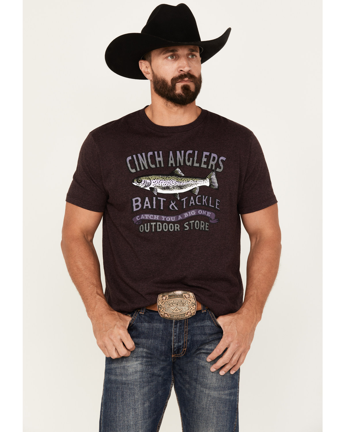 Cinch Men's Anglers Bait & Tackle Short Sleeve Graphic T-Shirt