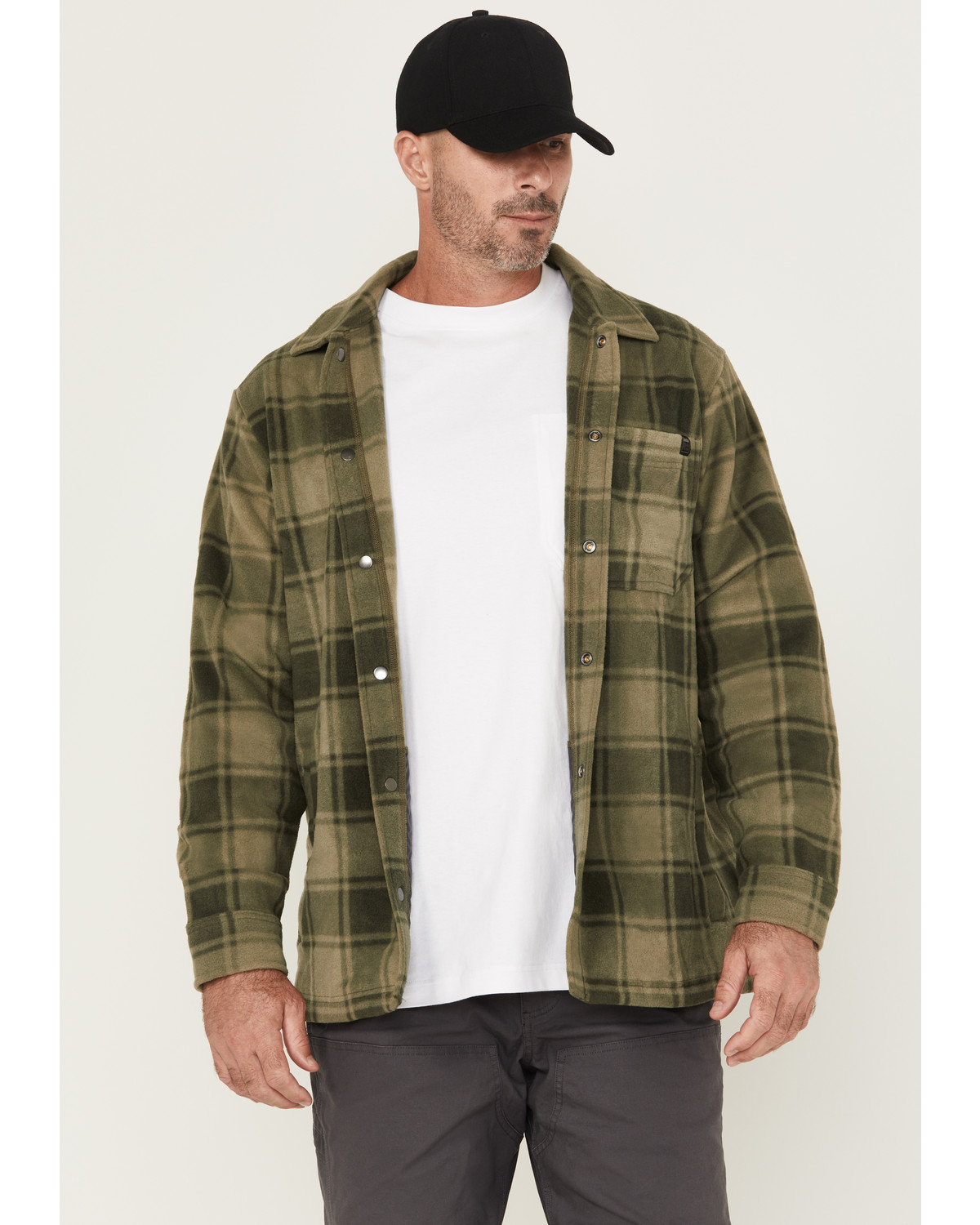 Timberland PRO Men s Gritman Plaid Print Fleece Snap Shirt Jacket Mall of America