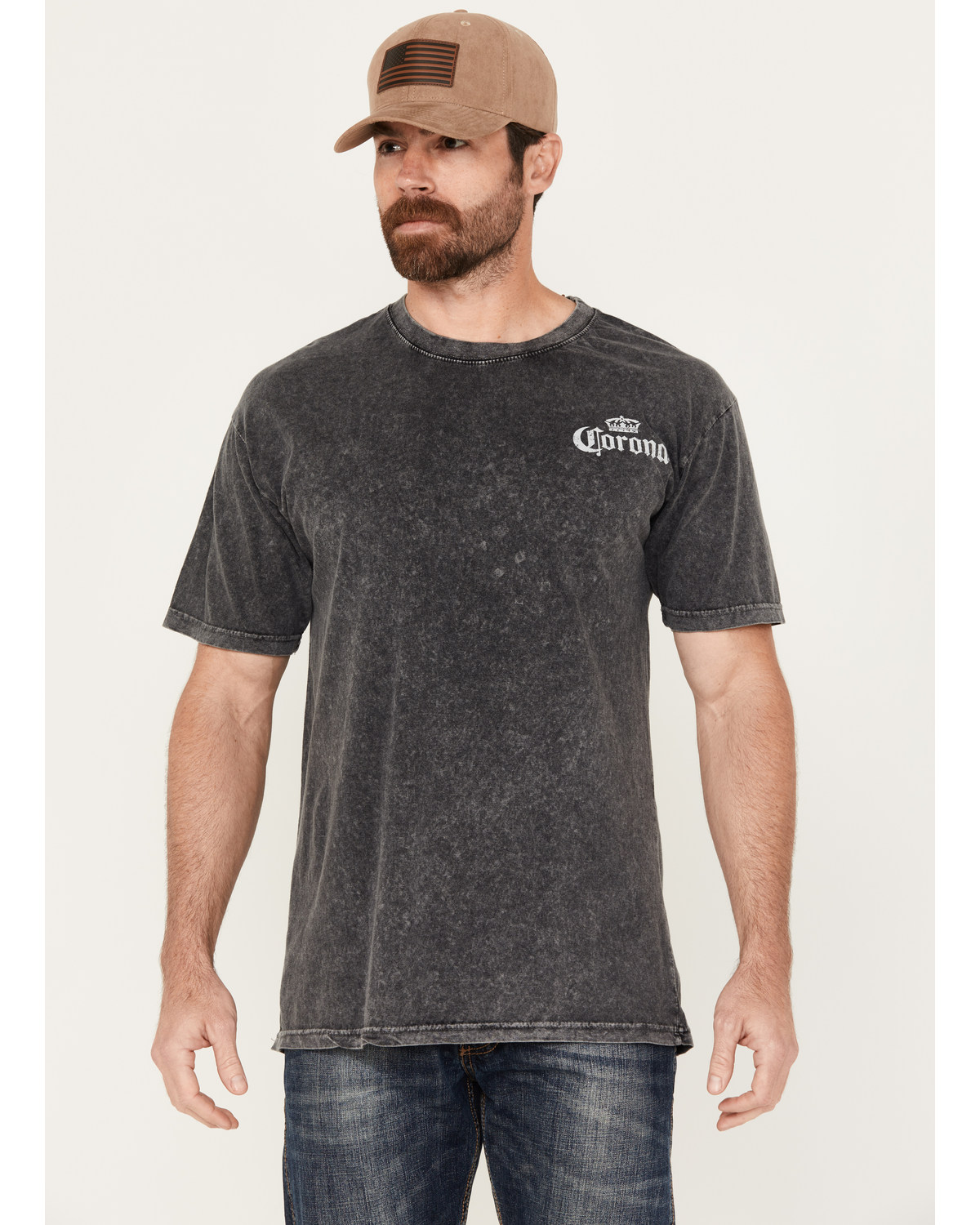 Changes Men's Corona Skull Logo Short Sleeve Graphic T-Shirt