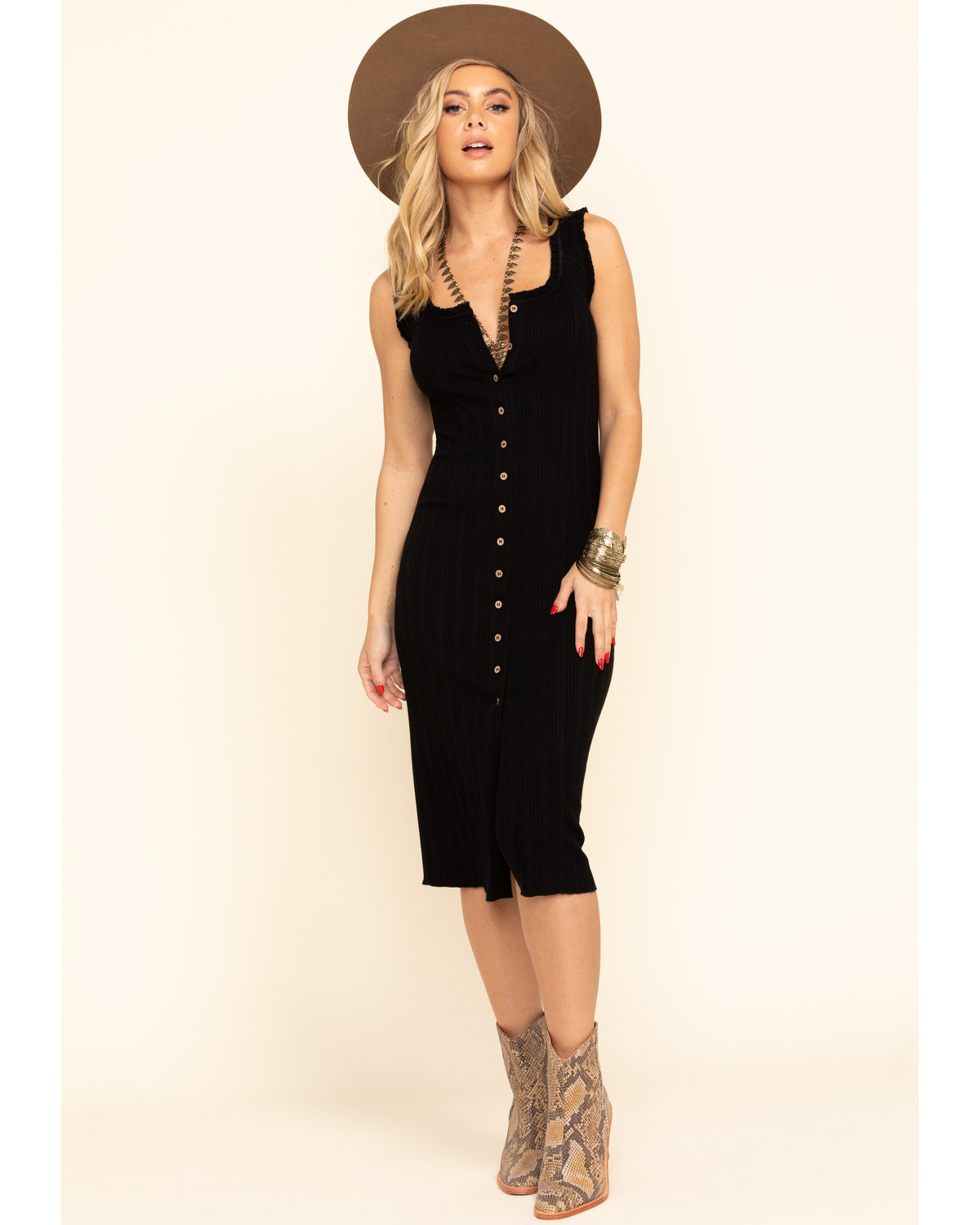 button bodycon midi dress