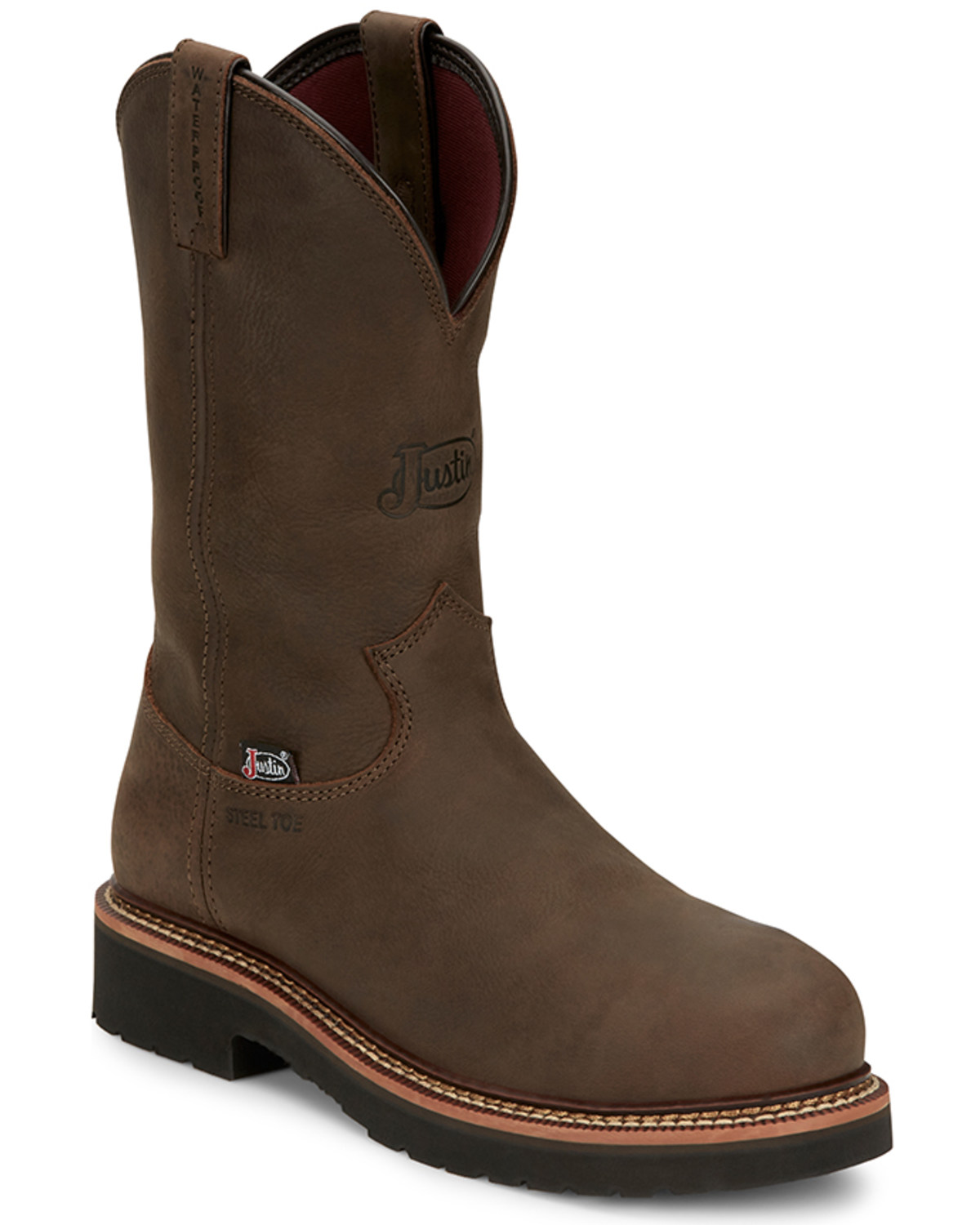 Justin Men's Carbide Waterproof Work Boots - Steel Toe