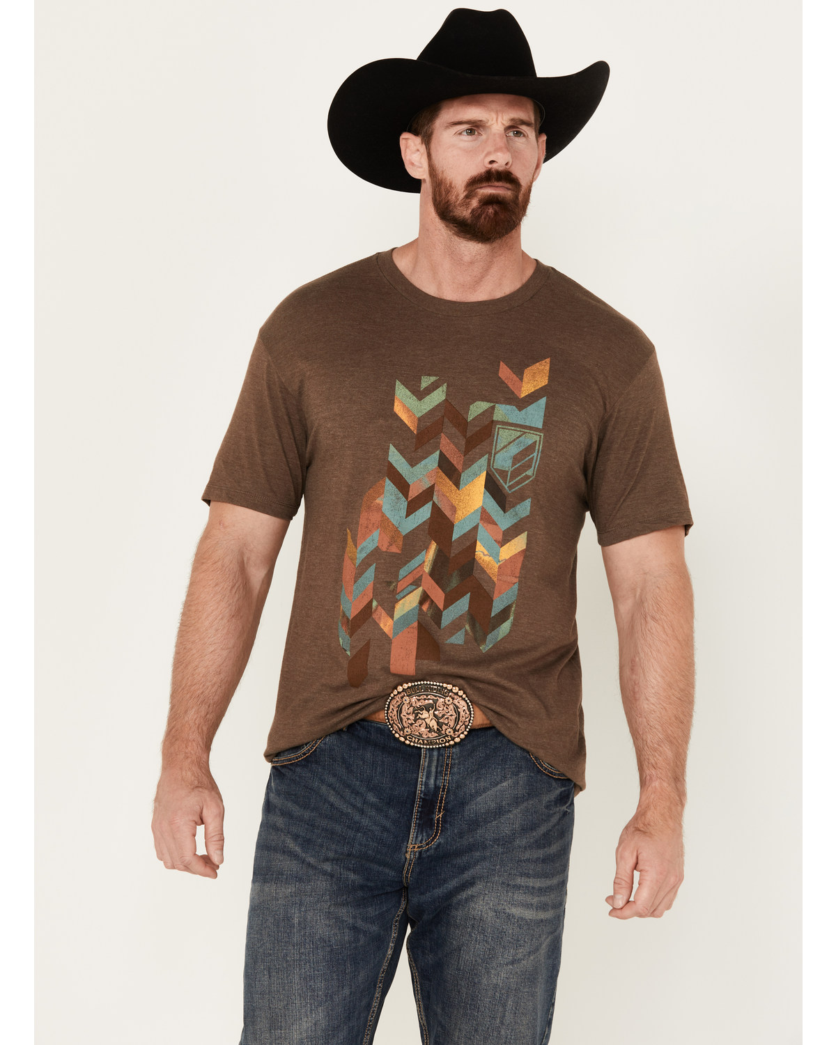 RANK 45® Men's Chevron Short Sleeve Graphic T-Shirt