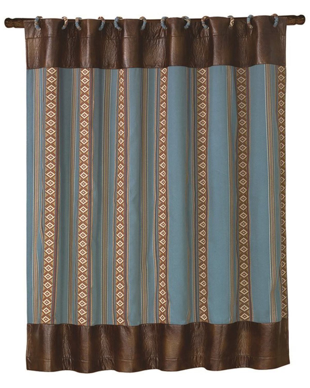 Hiend Accents Ruidoso Blue Striped Shower Curtain Boot Barn