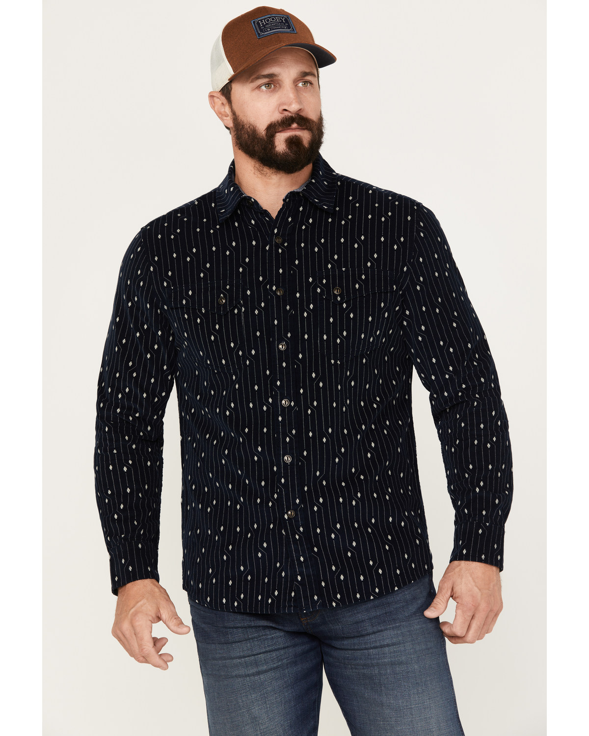 Pendleton Men's Corduroy Long Sleeve Western Snap Shirt