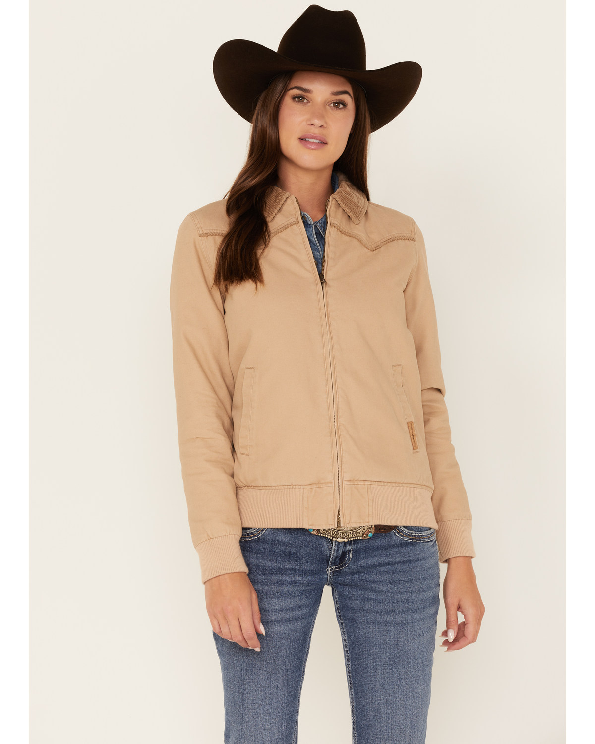 Powder River Outfitters Women's Cotton Canvas Bomber Jacket