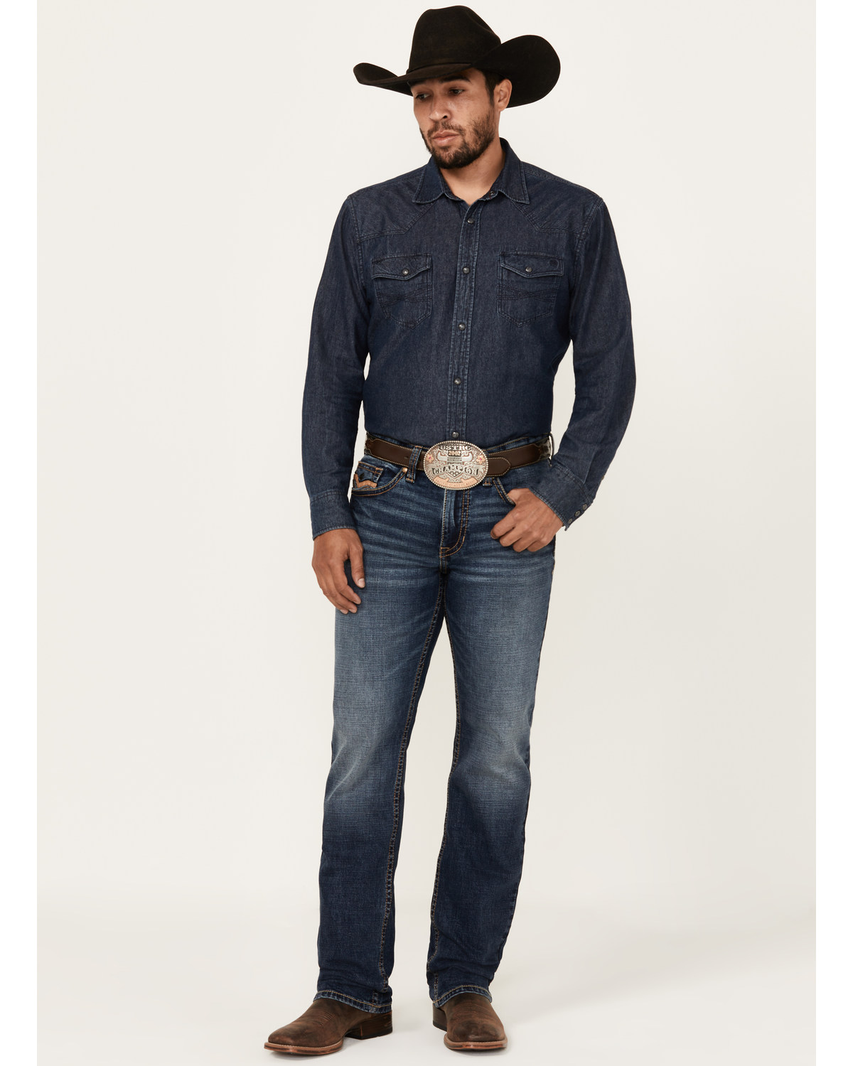 Cody James Men's Stonewall Dark Wash Slim Straight Stretch Denim Jeans