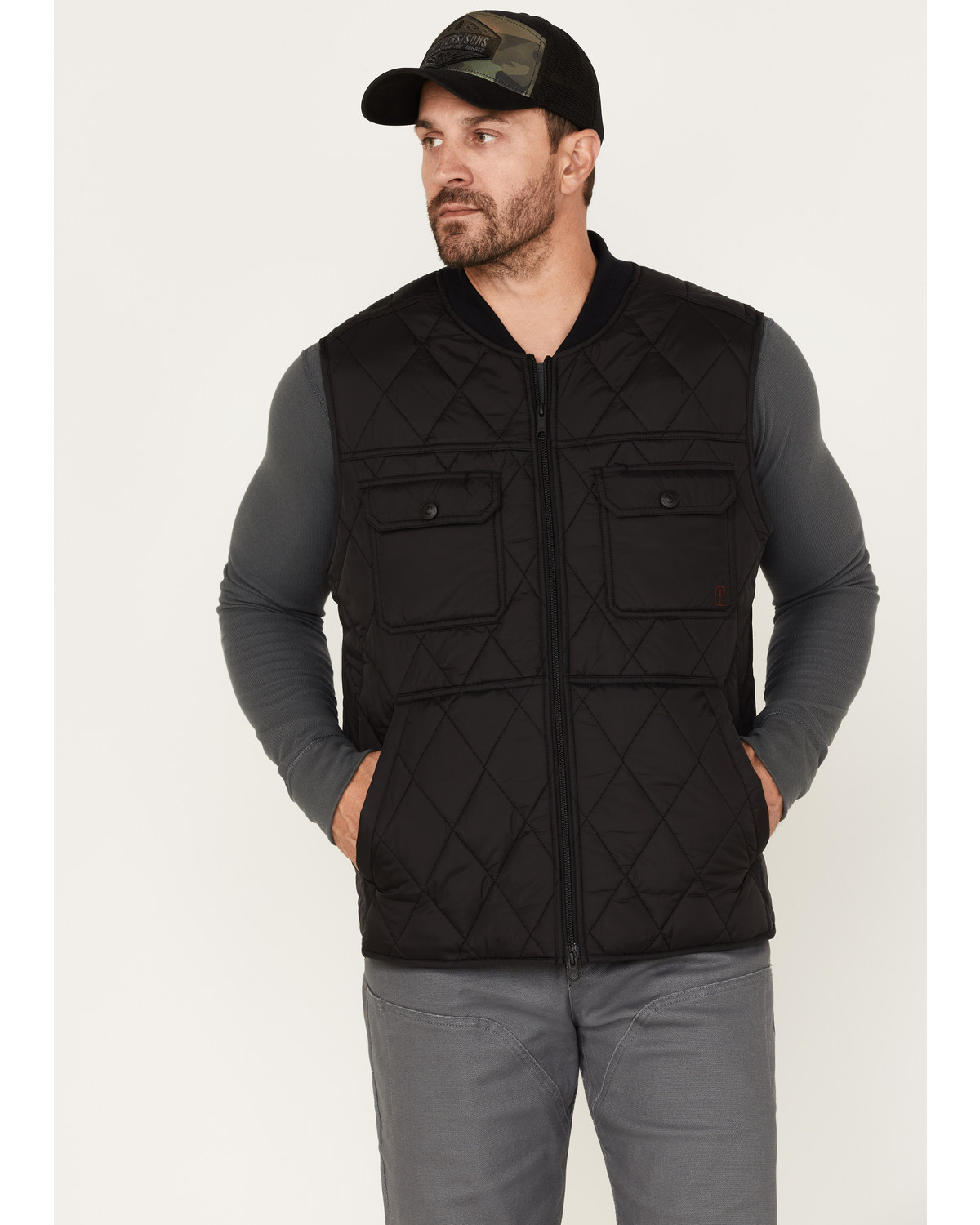 Brothers and Sons Men's Quilted Varsity Vest