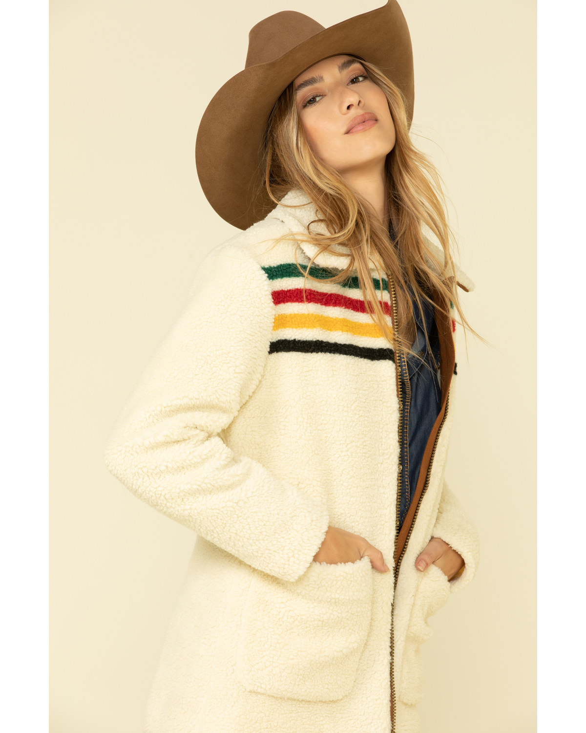 Pendleton Glacier Sunset Sherpa Fleece Jacket 2024 www.alhudapk