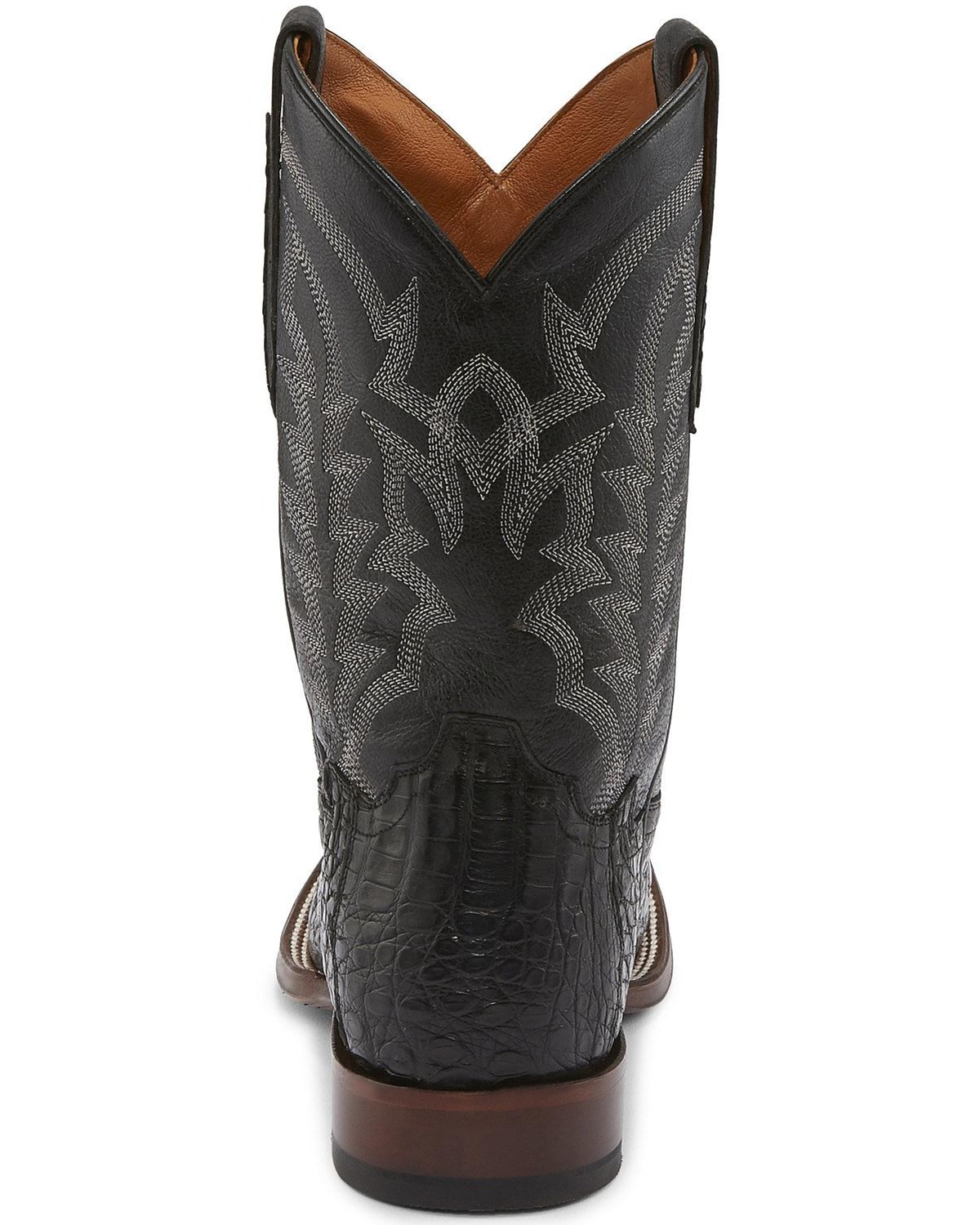 Tony Lama Men's Black Hornback Caiman Boots - Square Toe | Boot Barn
