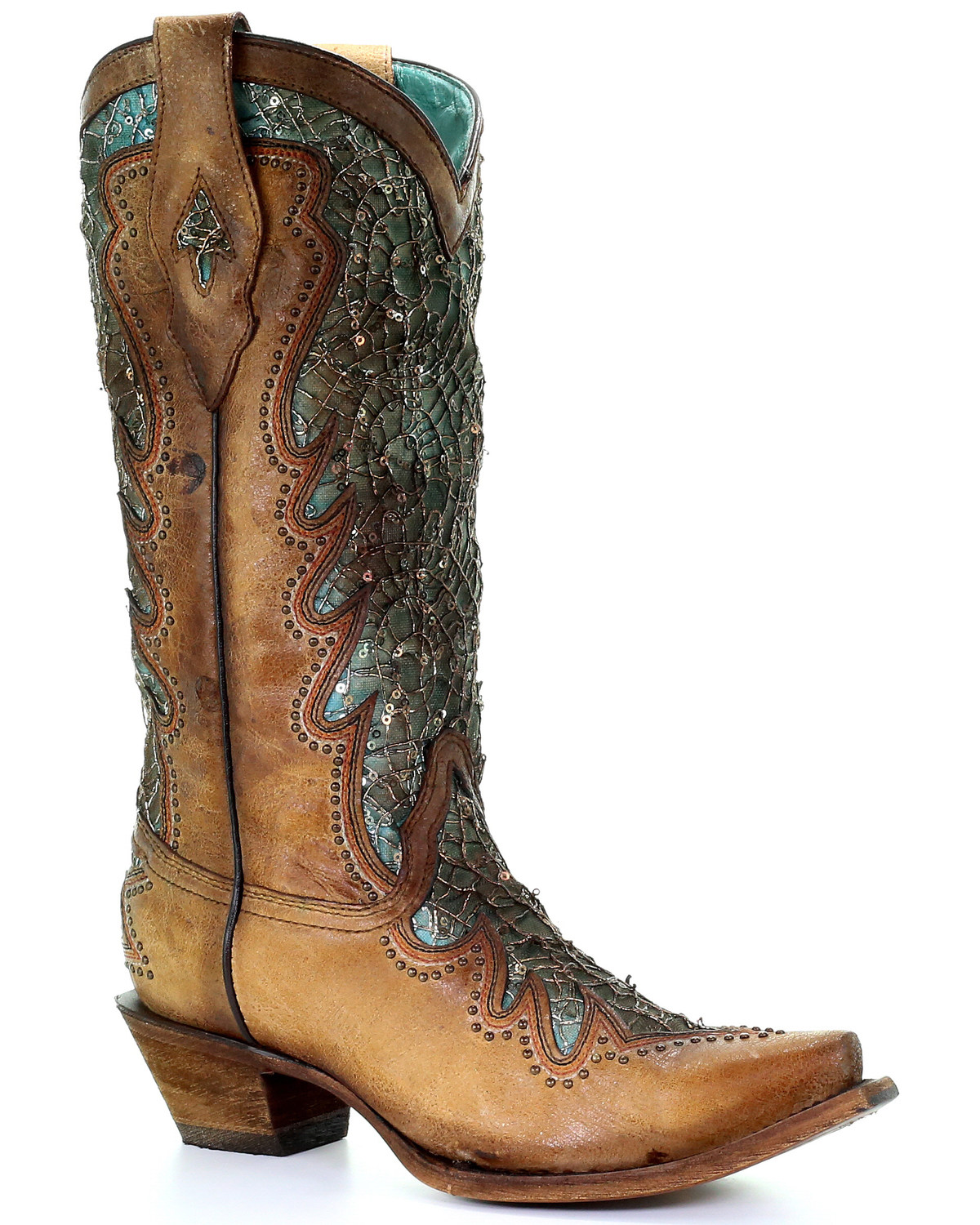 womens cowboy boots blue