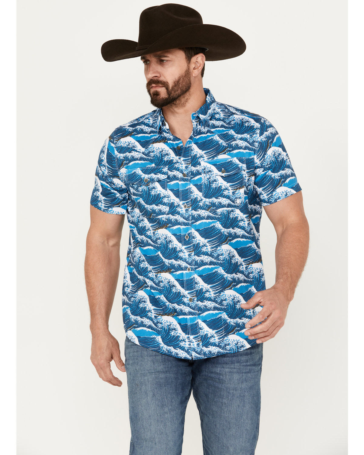 Ariat Men's VentTEK Aloha Fitted Short Sleeve Western Performance Shirt
