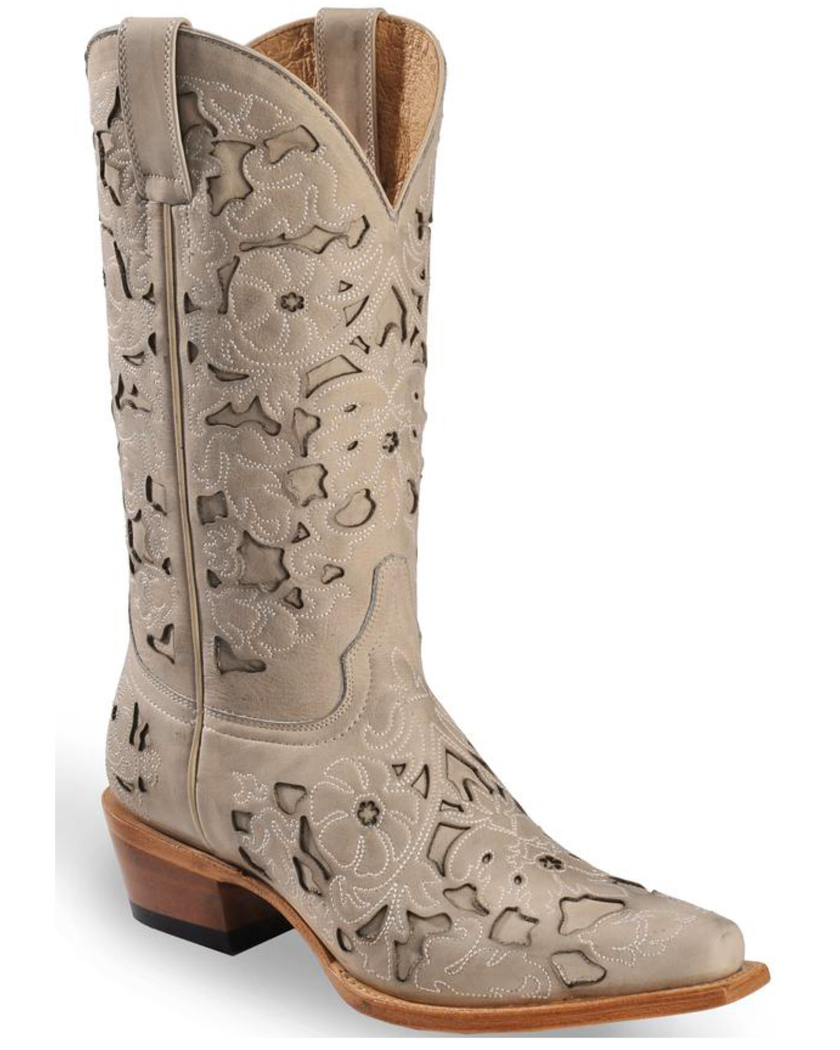 Shyanne Women's Laser Cut Western Boots - Snip Toe