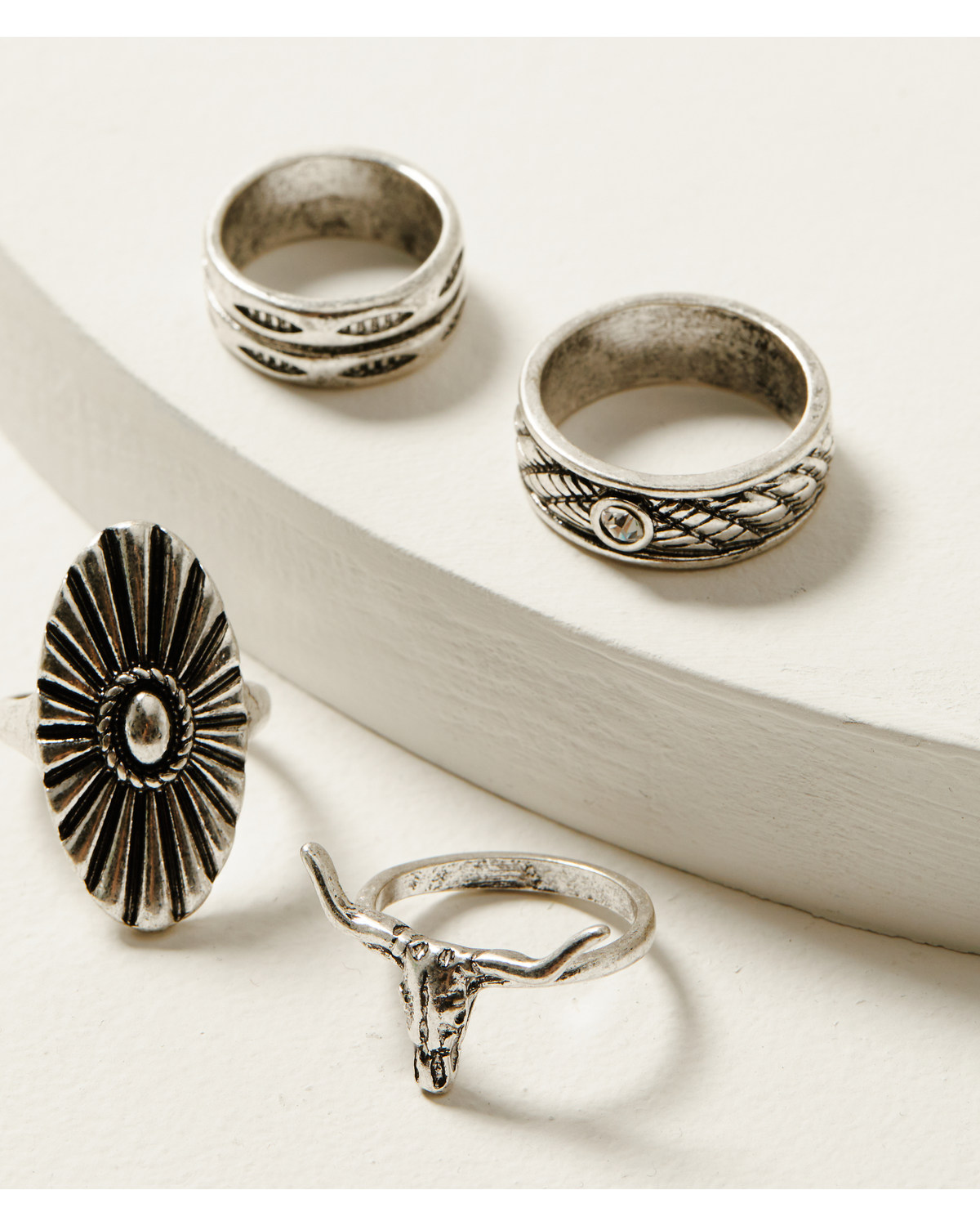 Idyllwind Women's Silver Catalina 5-piece Ring Set