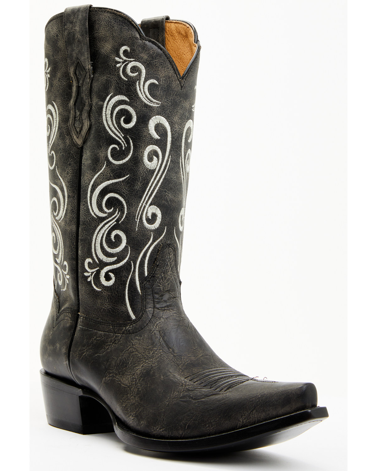Moonshine Spirit Men's Clover Black Western Boots - Snip Toe