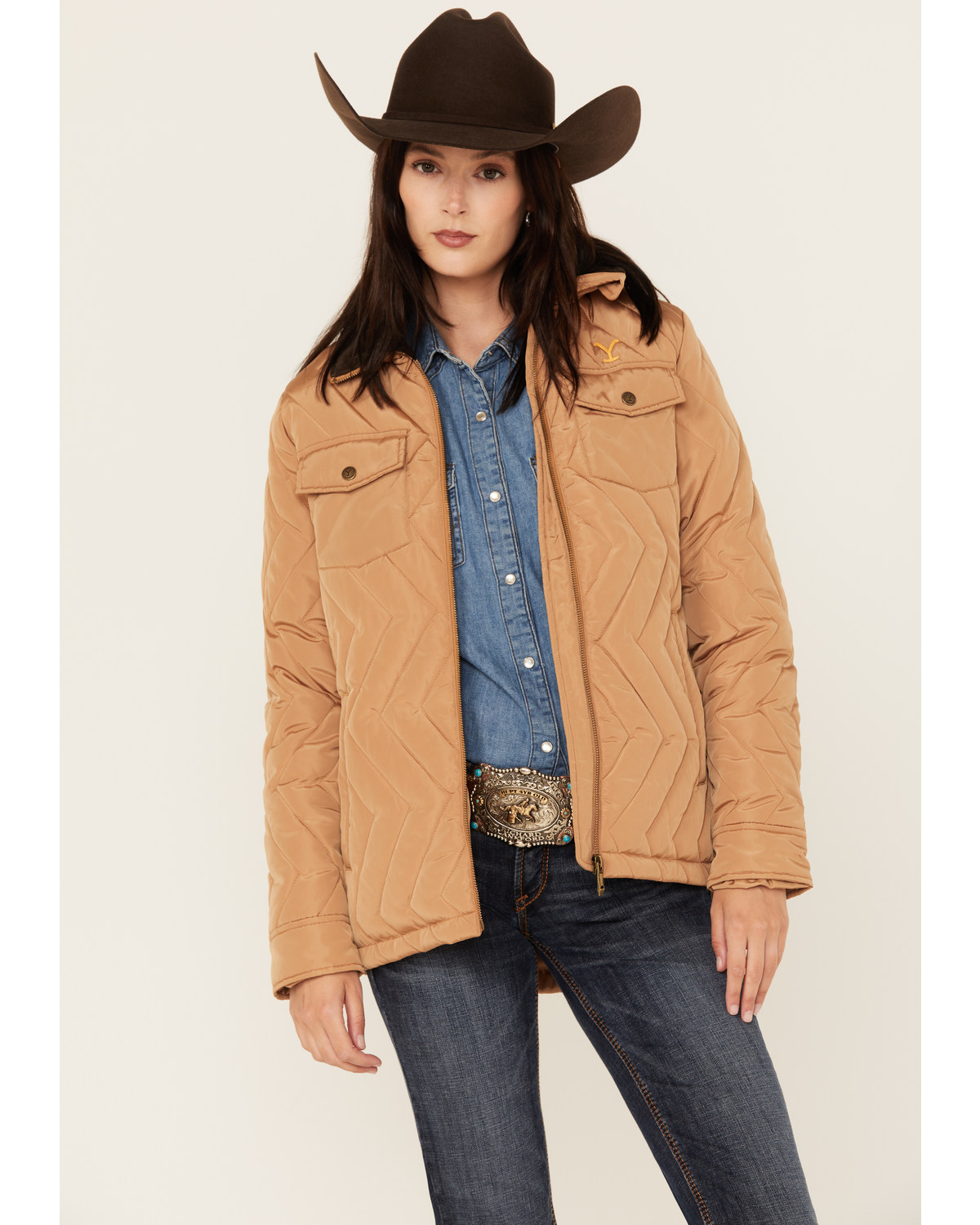 Paramount Network's Yellowstone Women's Quilted Barn Coat