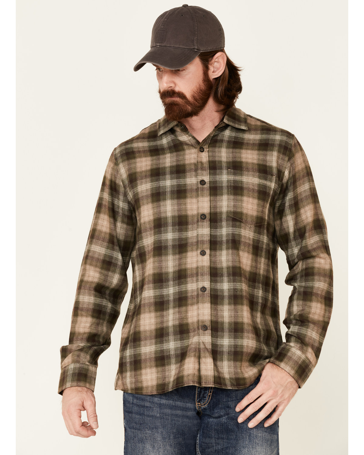 North River Men's Performance Plaid Long Sleeve Button-Down Western Shirt