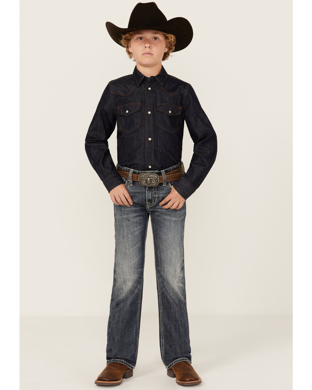 Rock & Roll Denim Boys' Bootcut Stretch Jeans