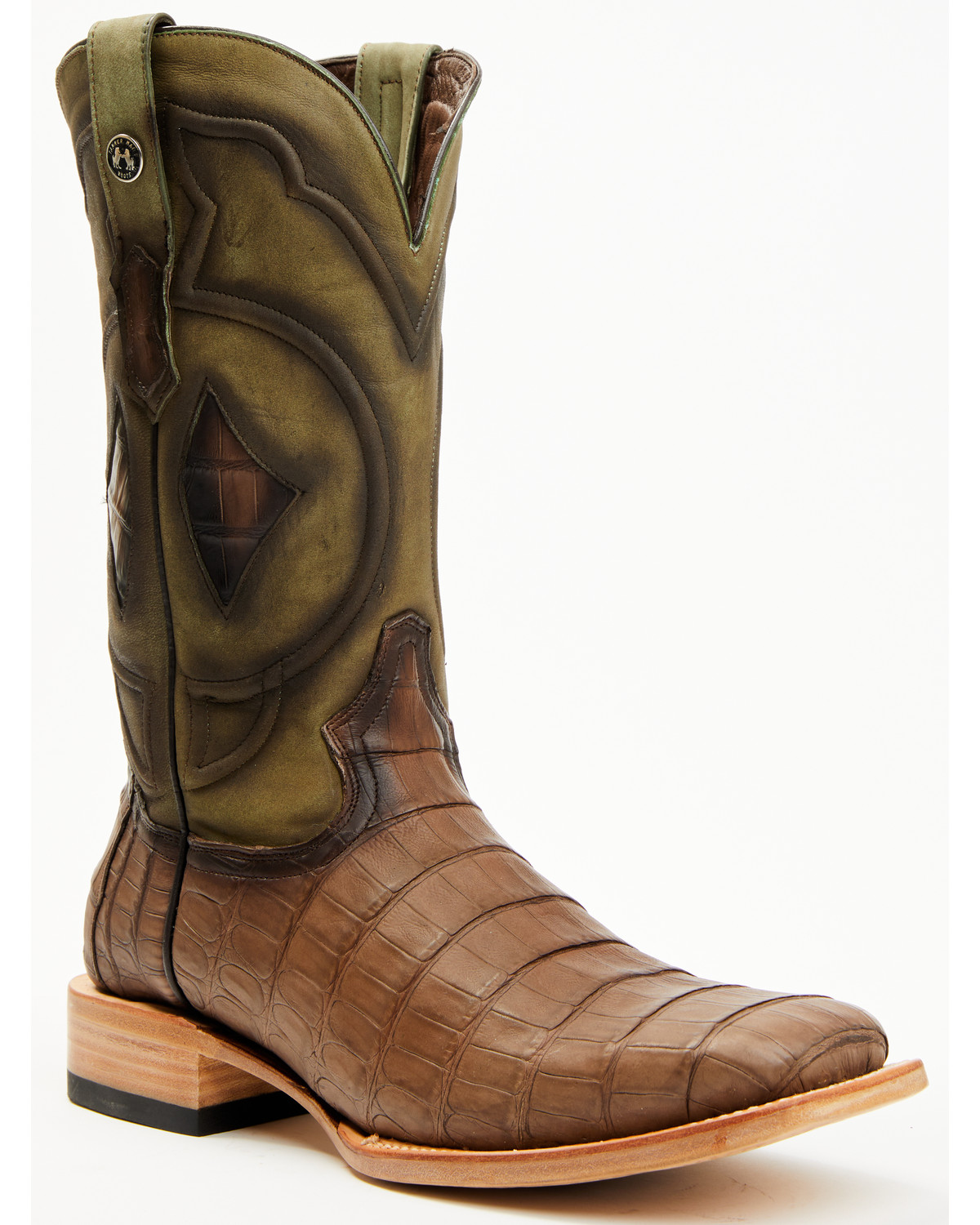 Tanner Mark Men's Exotic Caiman Tall Western Boots - Broad Square Toe