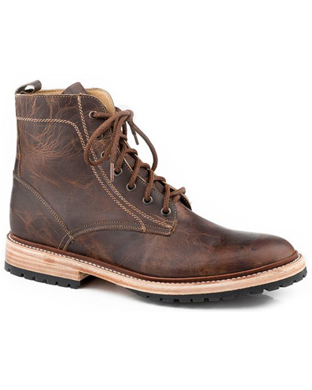 Stetson Men's Oiled Vamp Casual Lace-Up Chukka Boots - Round Toe