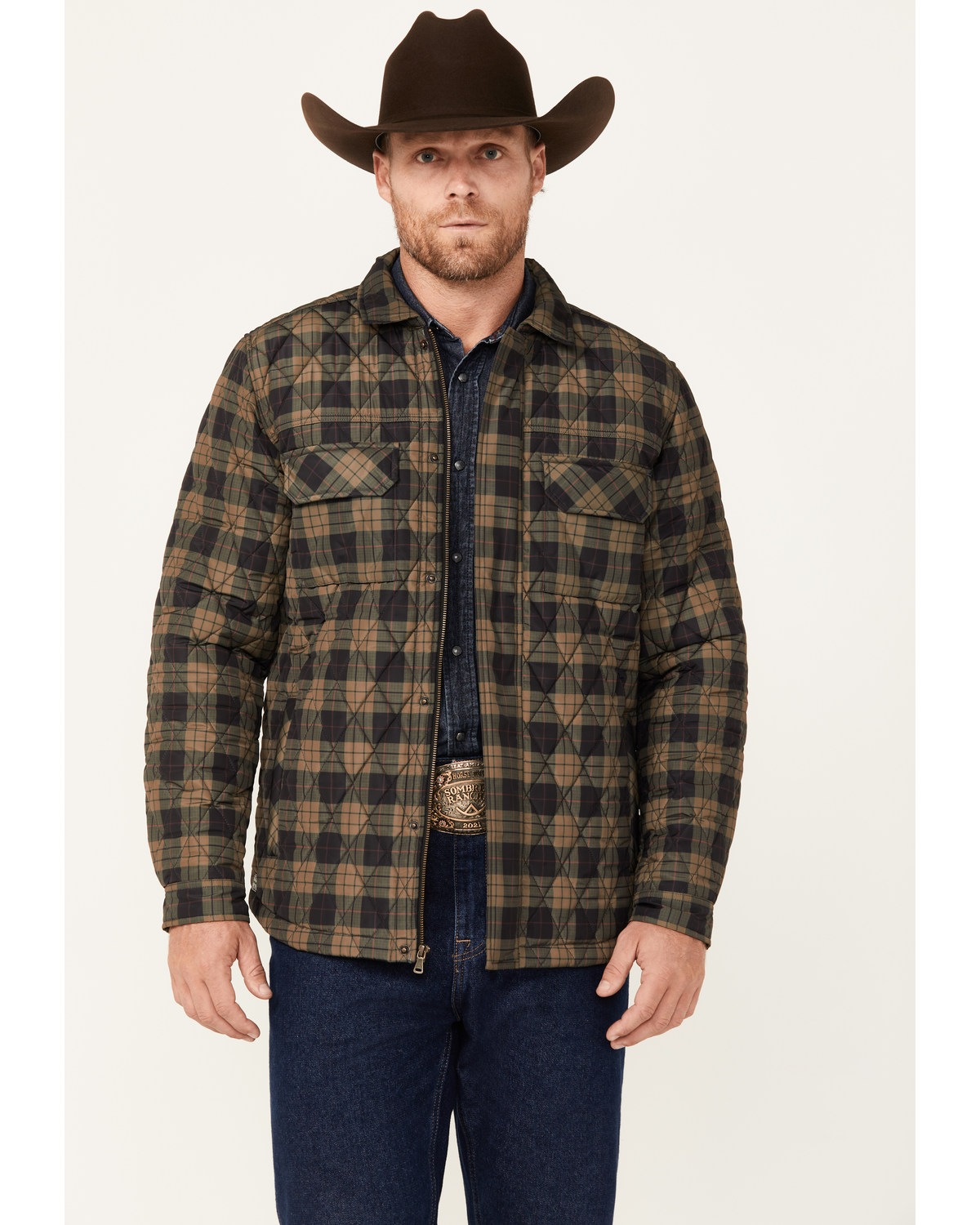 Cody James Men's Prescott Plaid Print Puffer Jacket