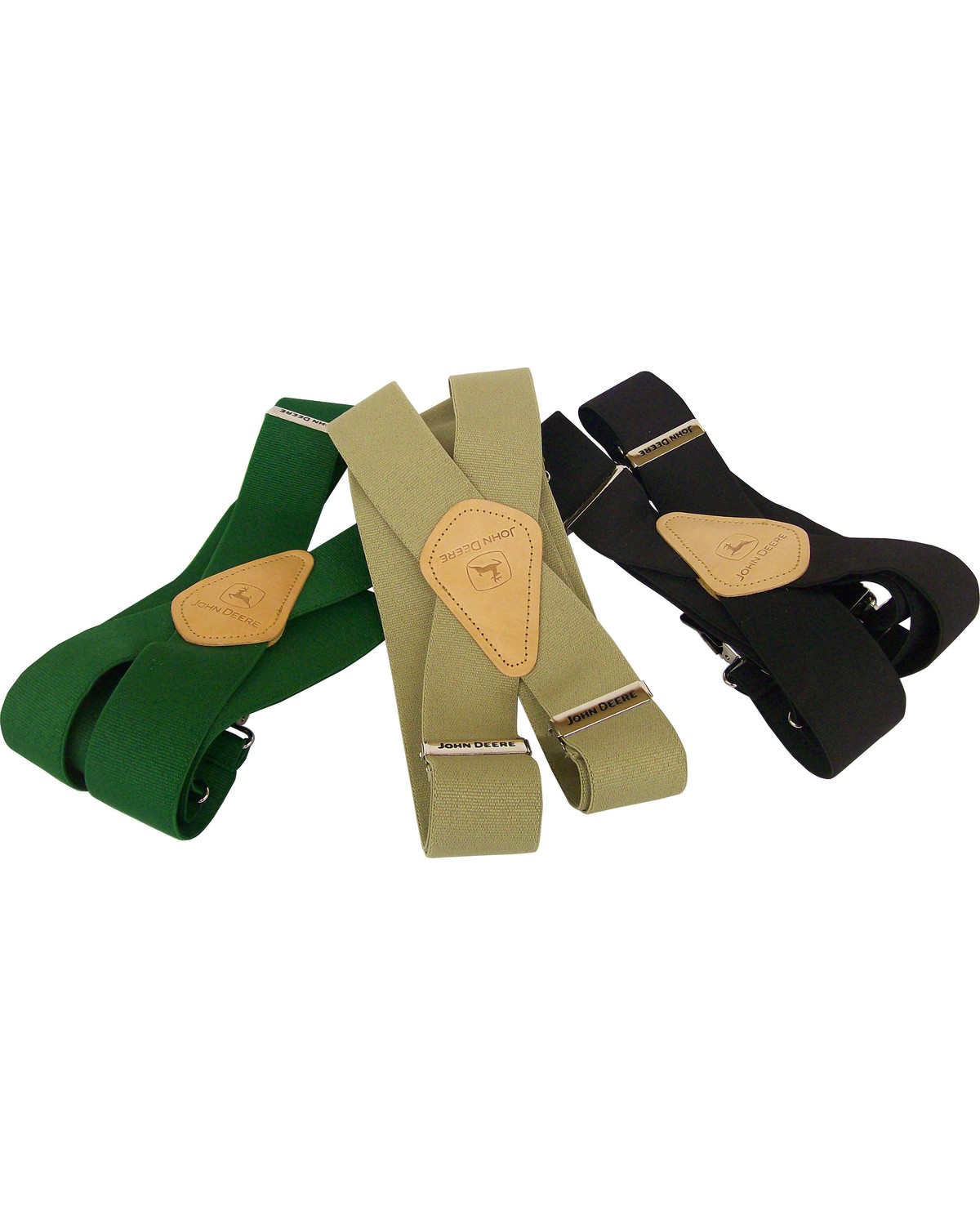 John Deere Leather Patch Suspenders