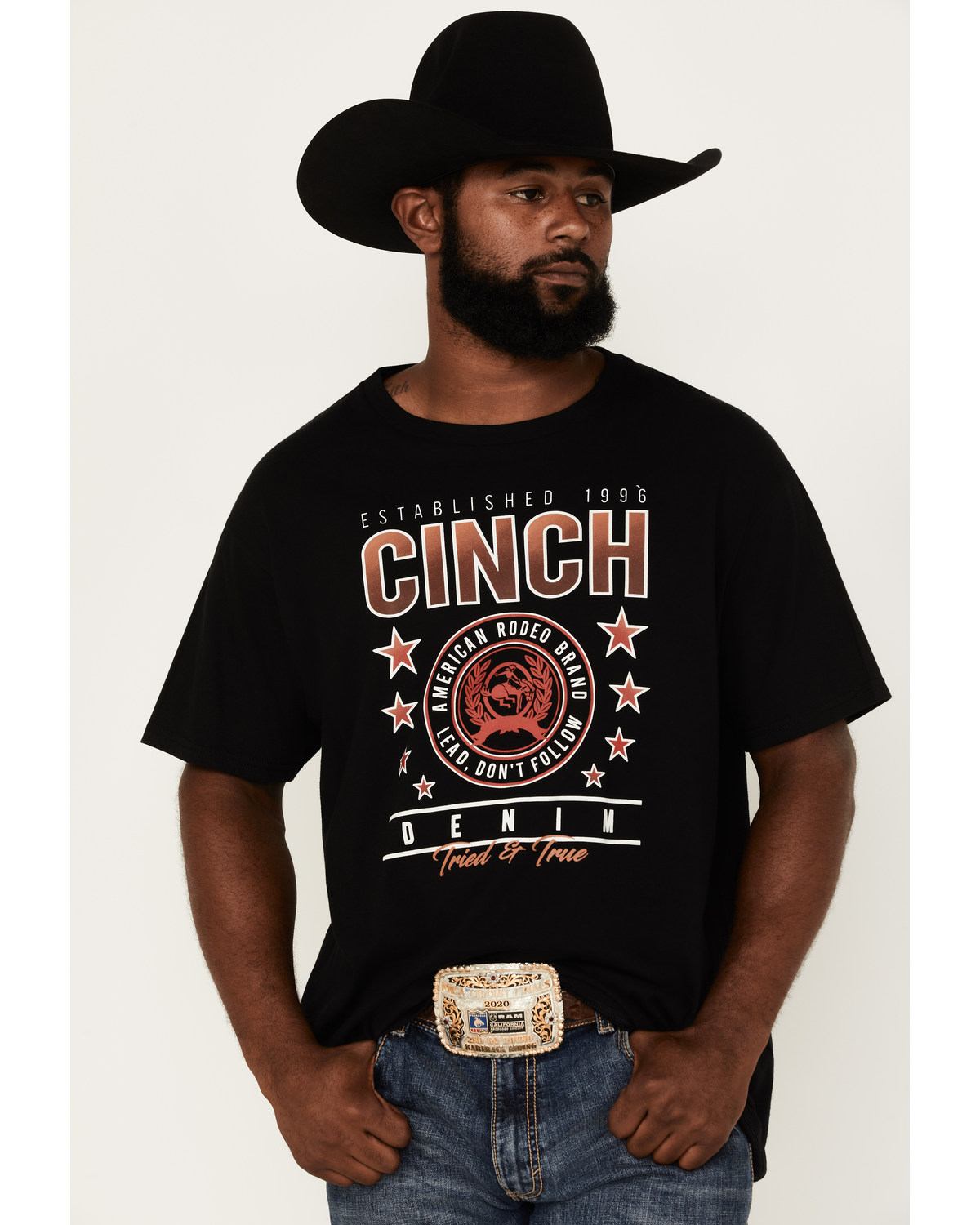 Cinch Men's American Rodeo Brand Graphic Logo T-Shirt