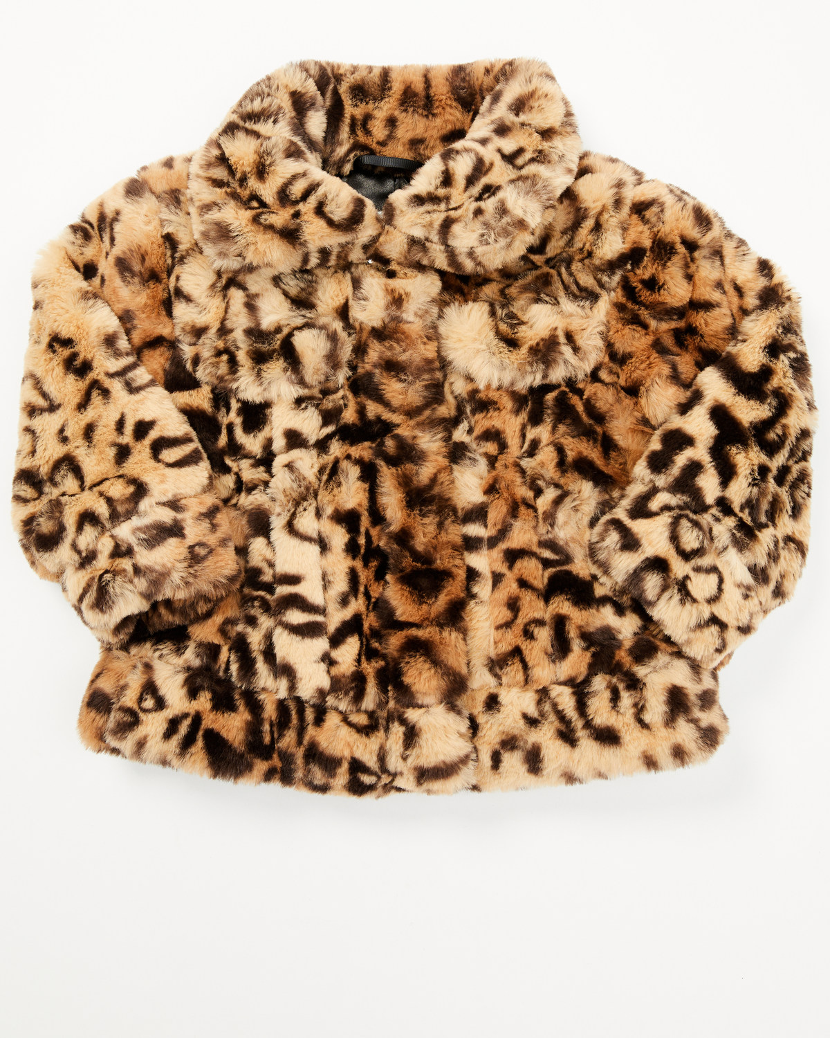 Urban Republic Infant Girls' Cheetah Print Faux Fur Snap Jacket