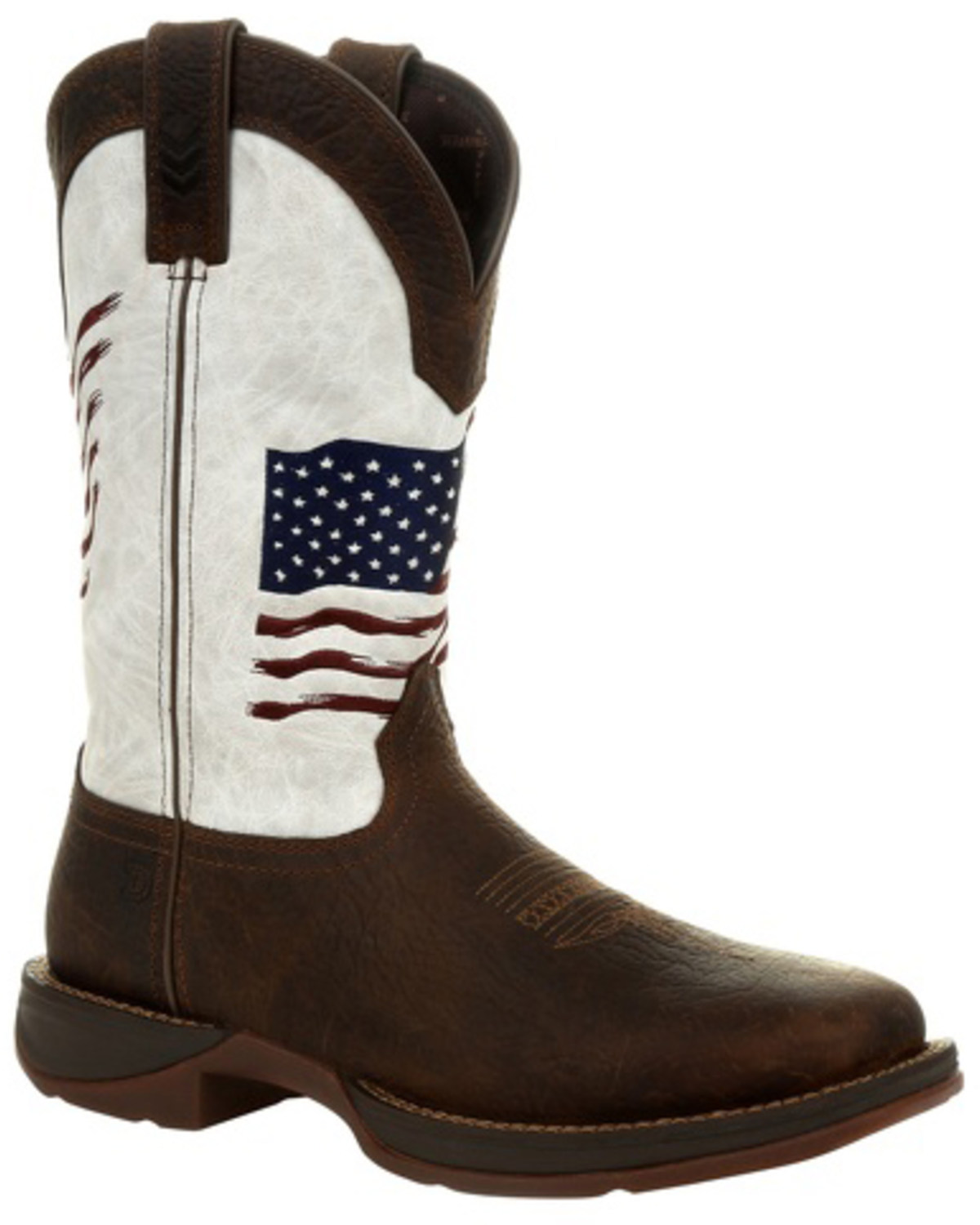 Durango Men's Flag Embroidery Western Performance Boots - Square Toe