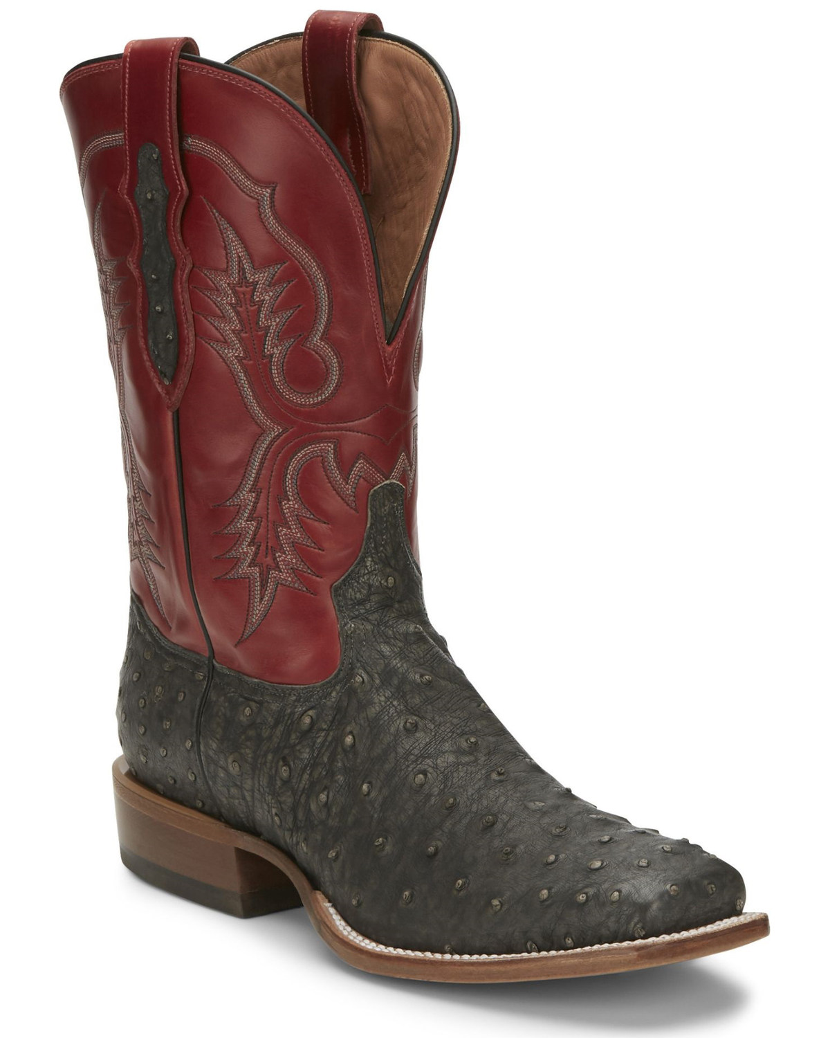 Tony lama ostrich square toe boots on sale