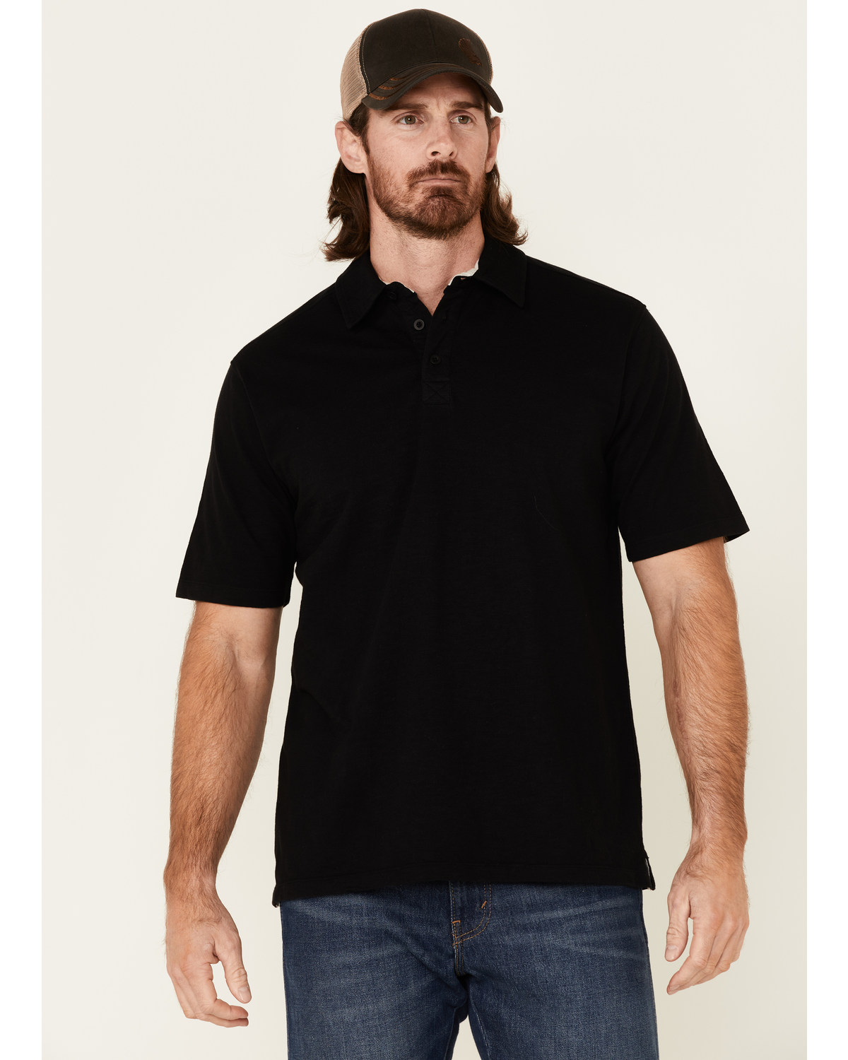 North River Men's Solid Slub Short Sleeve Polo Shirt