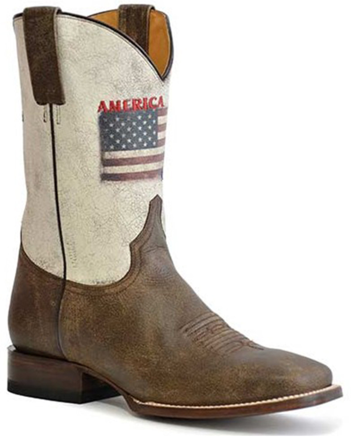 Roper Men's America Strong Western Boots - Broad Square Toe