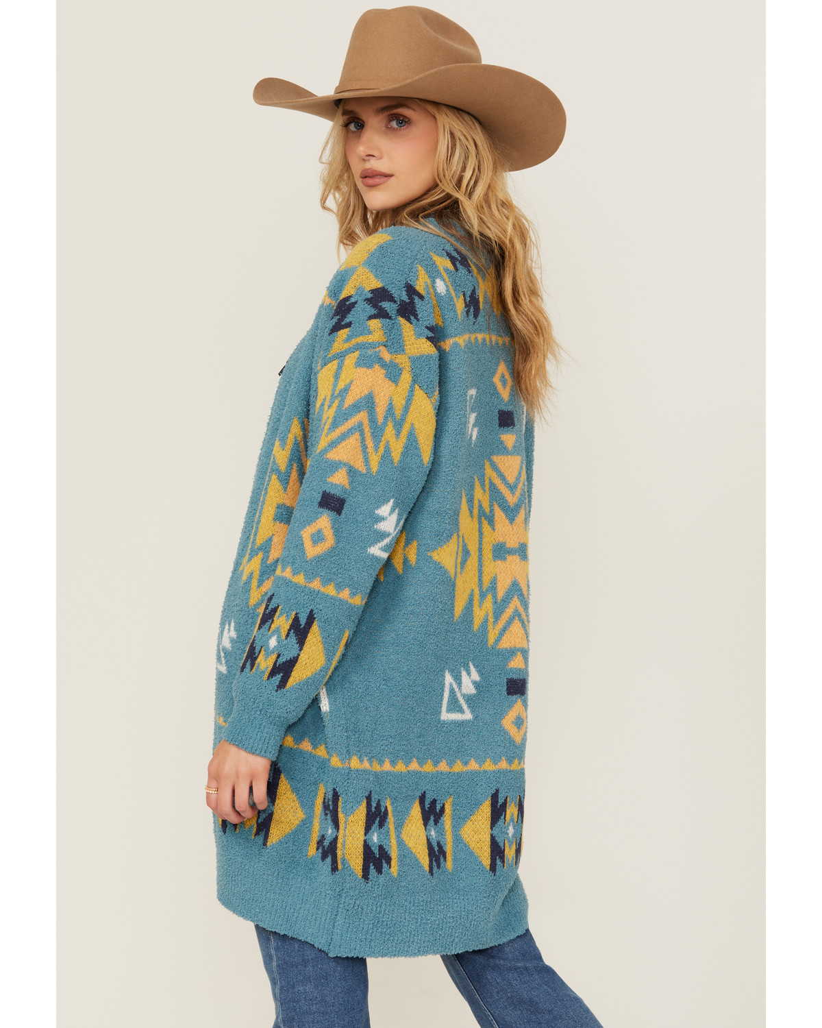 Southwestern print sweater sale