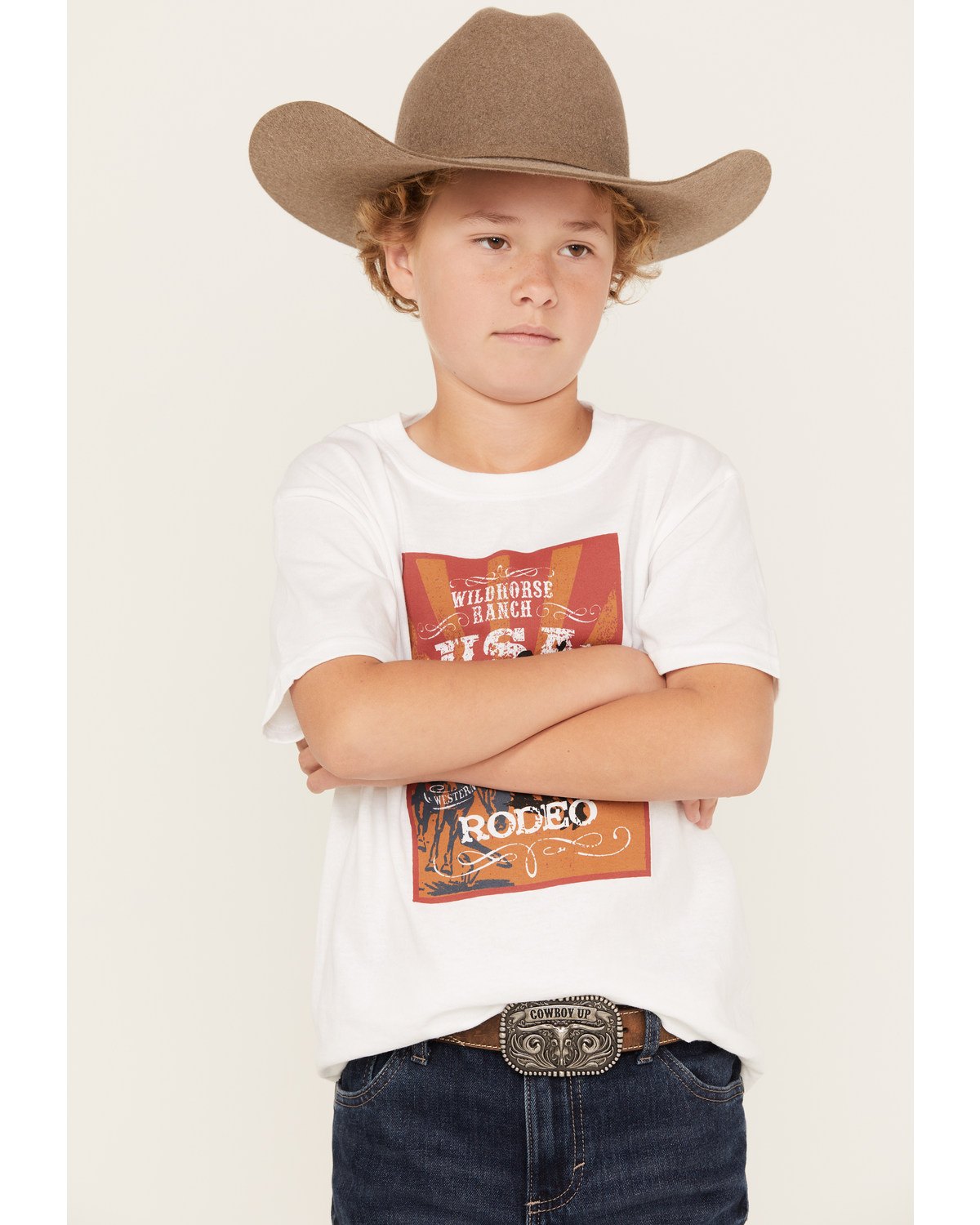 Cody James Boys' Rodeo Graphic Short Sleeve Western Shirt
