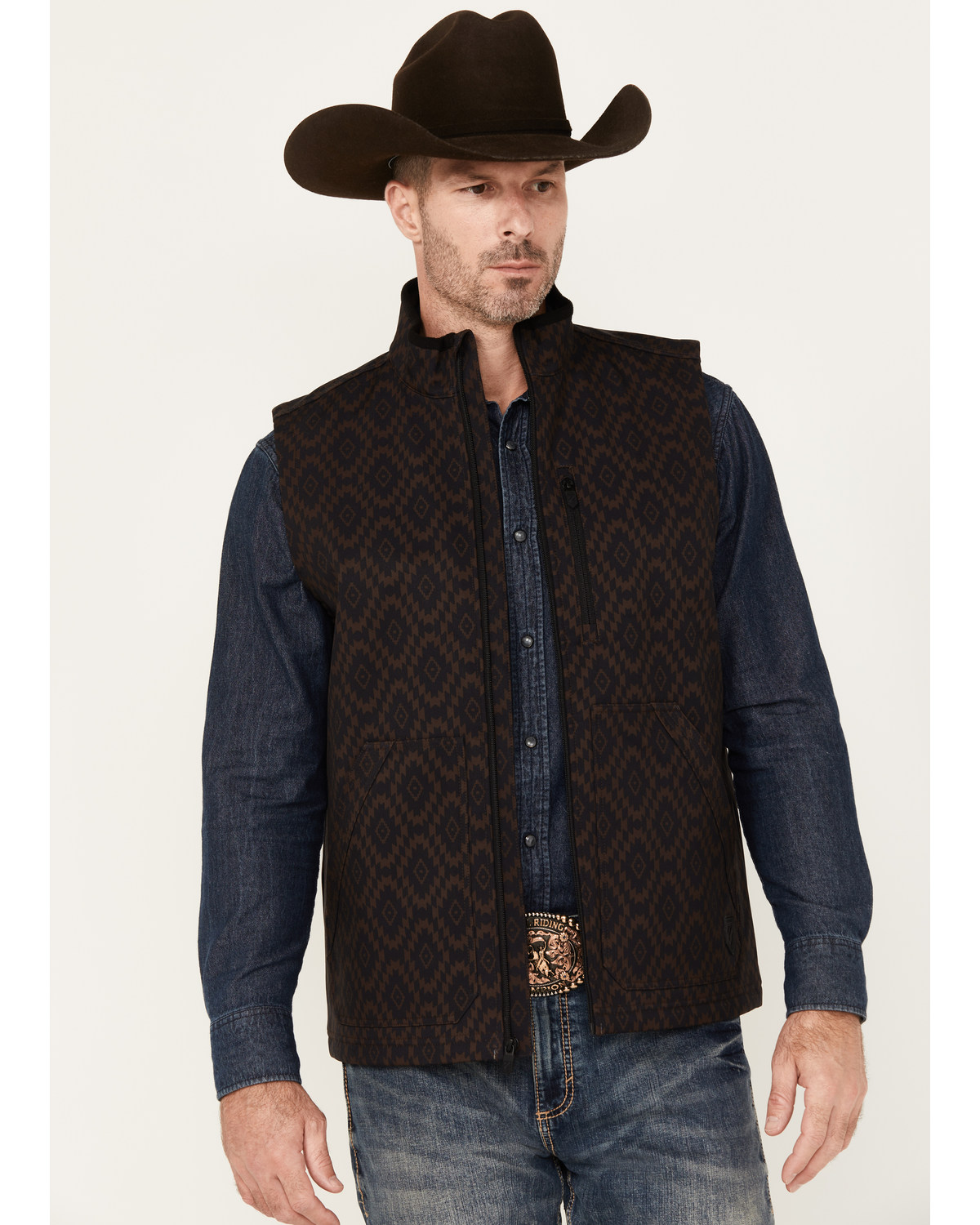 RANK 45® Men's Southwestern Print Softshell Vest