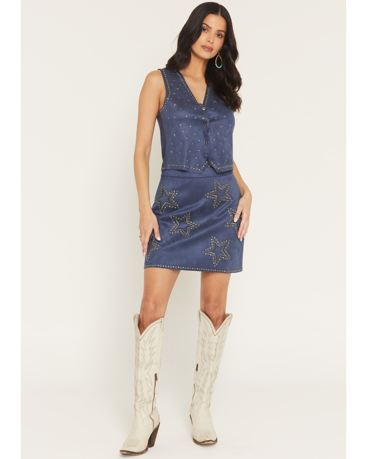 Idyllwind Women's Starview Studded Faux Suede Mini Skirt