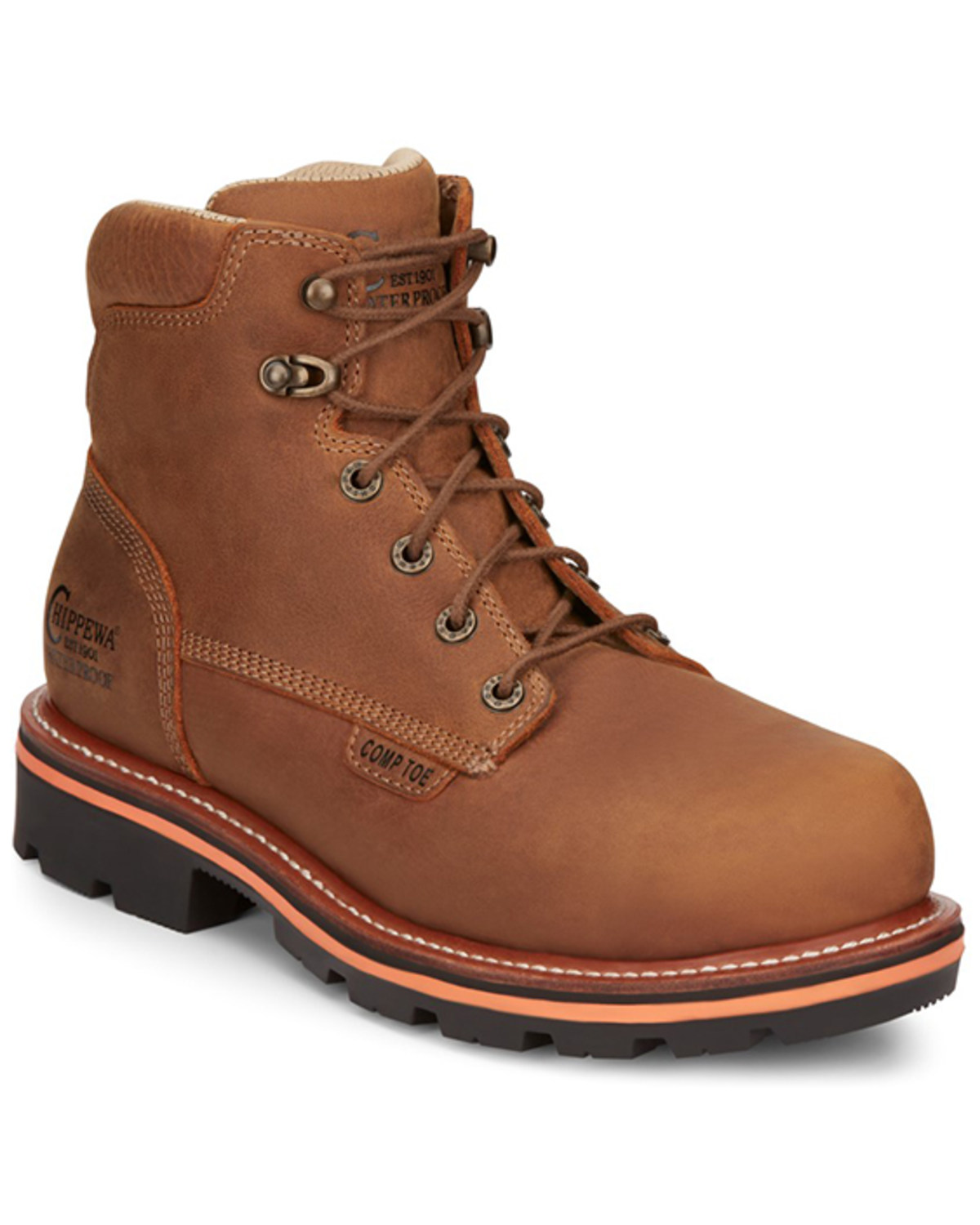 Chippewa Men's Thunderstruck Blonde 6" Lace-Up Waterproof Work Boots - Composite Toe