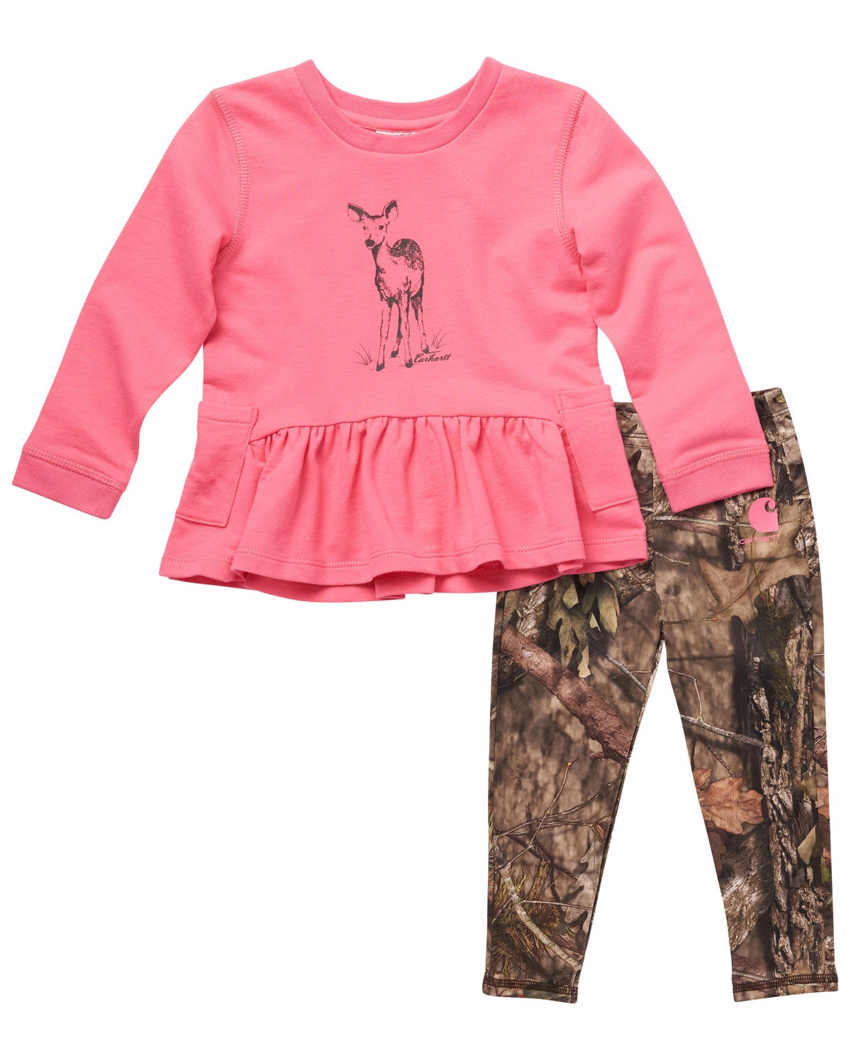 Carhartt Girls' Long Sleeve Pink Deer 