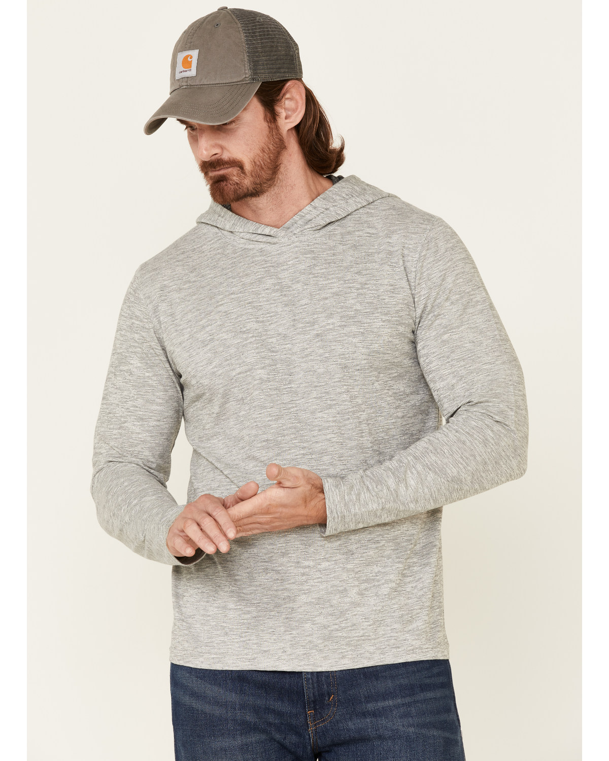 North River Men's Solid Hooded Shirt