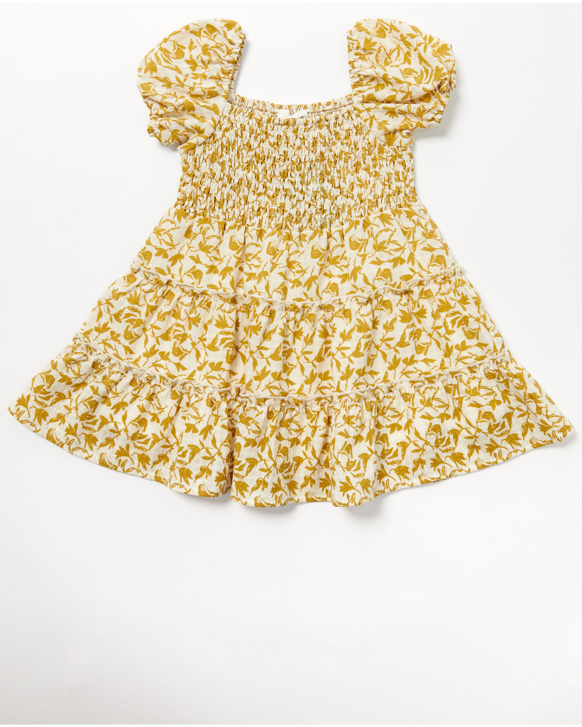 Yura Toddler Girls' Leaf Print Ruffle Dress