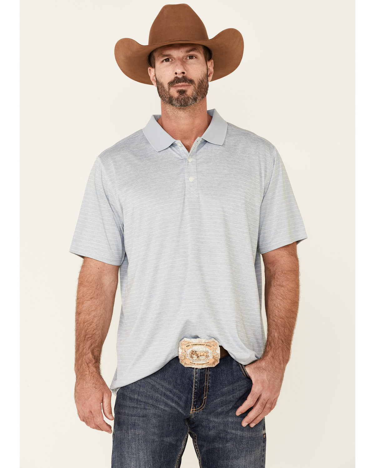 Cody James Core Men's Bogey Stripe Short Sleeve Polo Shirt