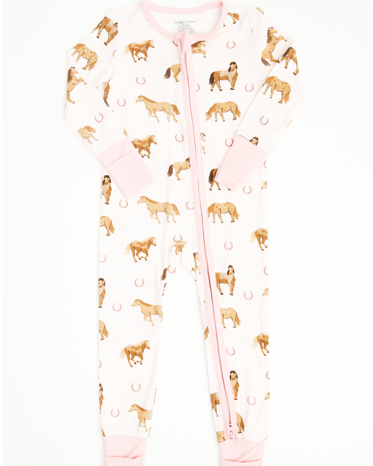 Angel Dear Infant Girls' Horse Print Footie Onesie