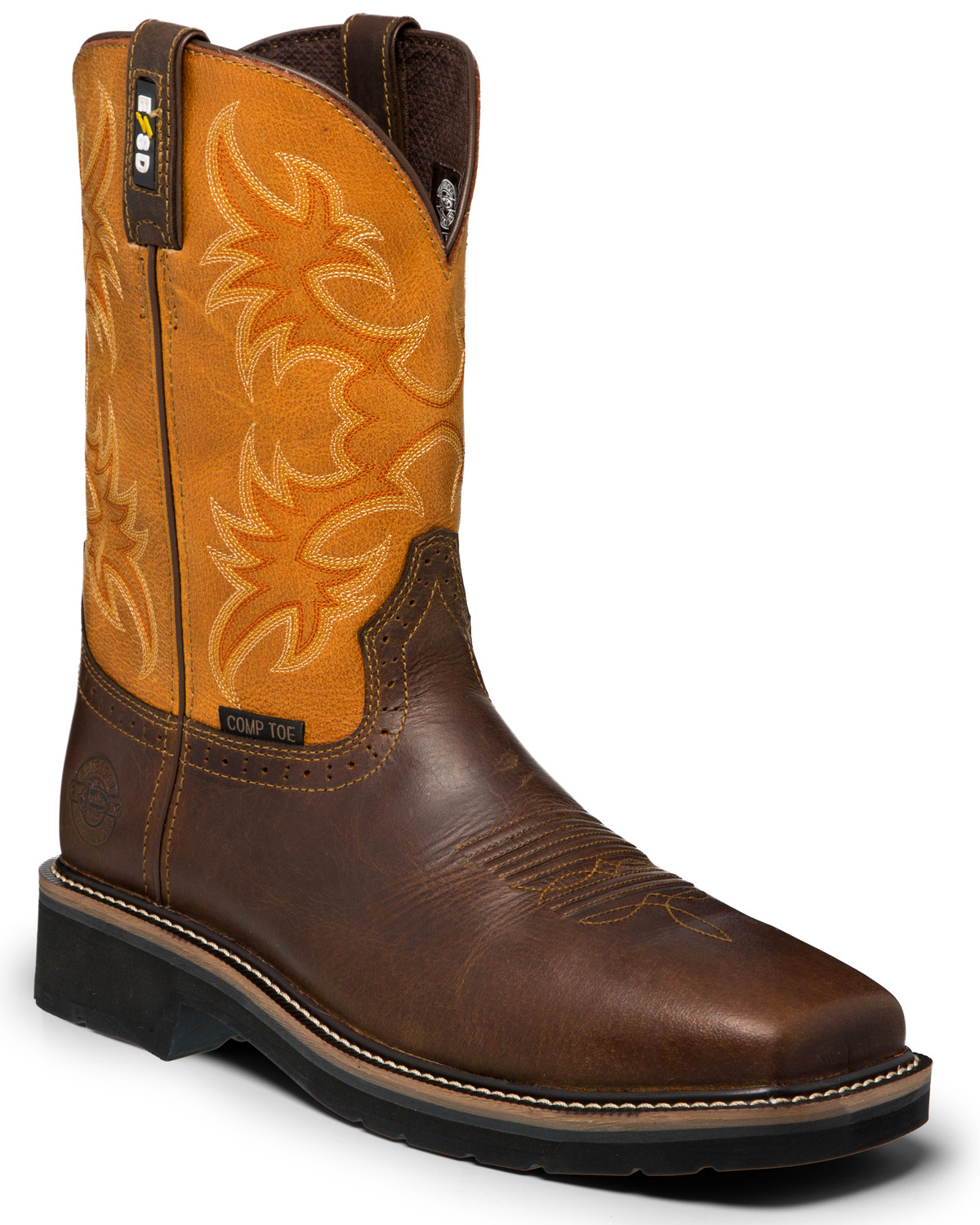 Justin composite toe boots