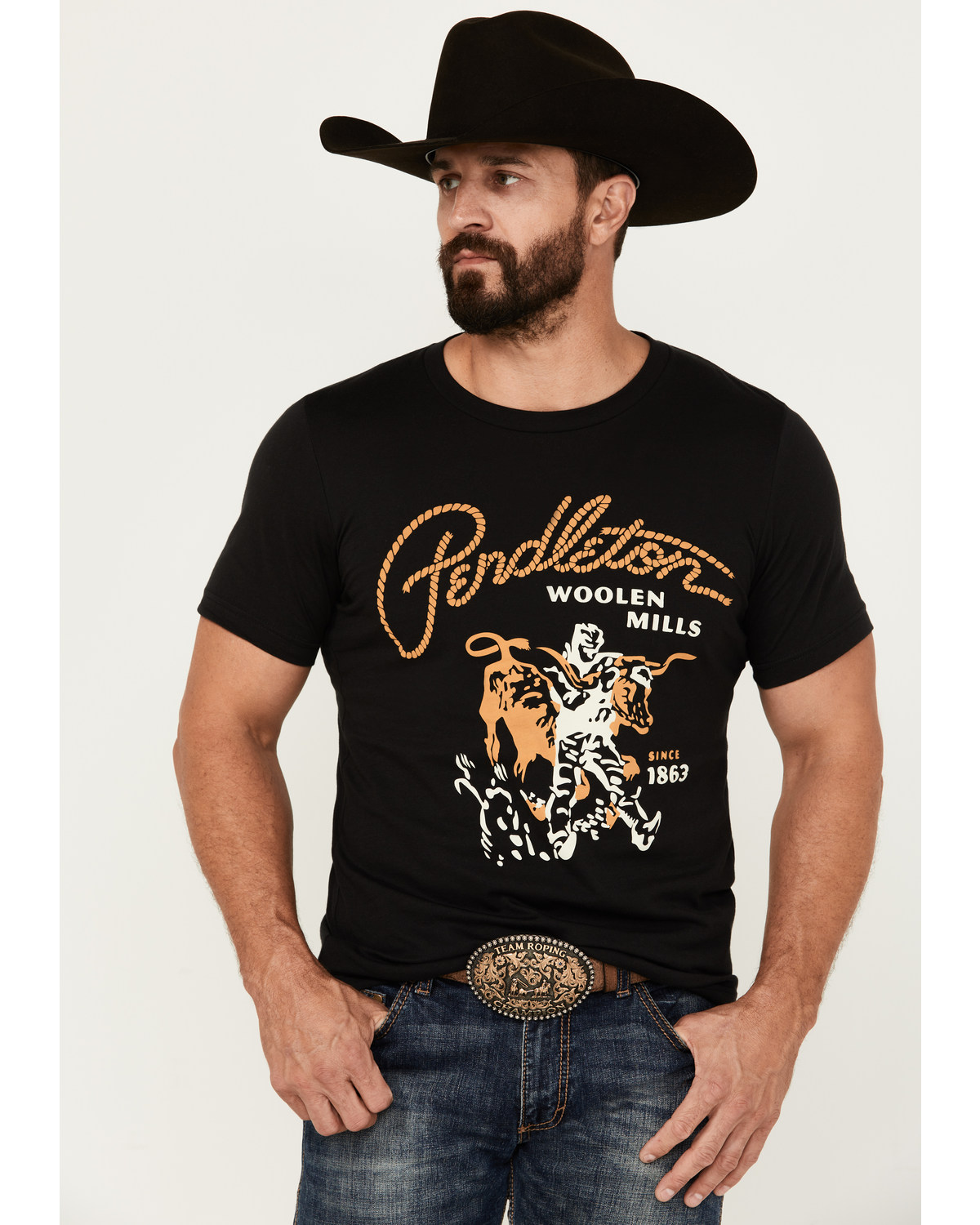 Pendleton Men's Steer Rodeo Short Sleeve Graphic T-Shirt